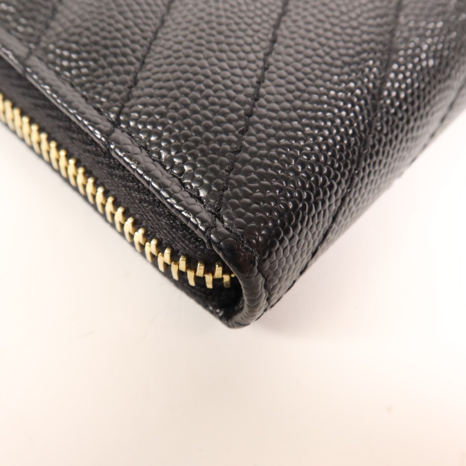 SAINT LAURENT 牛皮皮革Long Wallet金扣長錢包