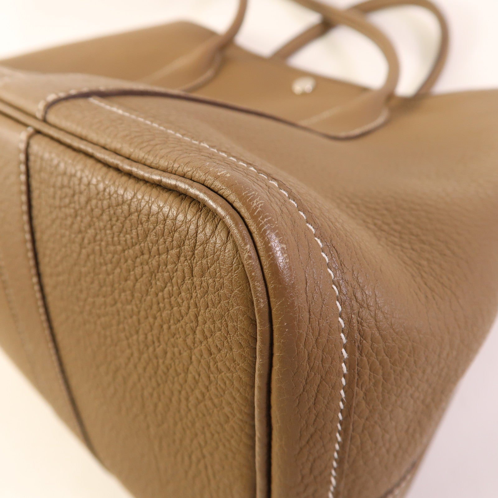 HERMES PHW Garden Party PM Tote Bag Negonda Etoupe