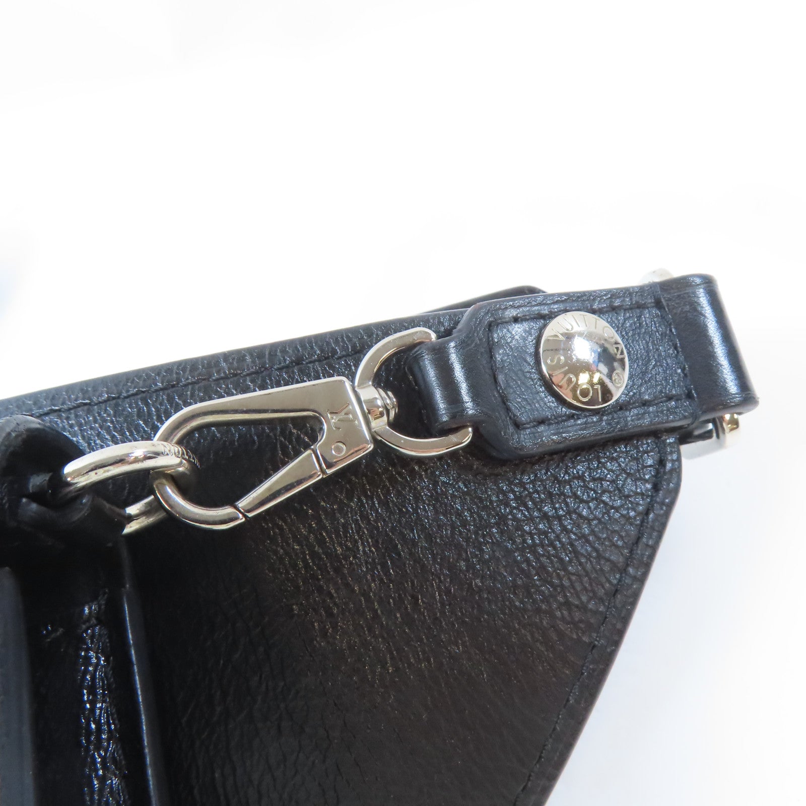 LOUIS VUITTON Monogram Giant Reverse Dauphine銀扣腰包啡色/黑色