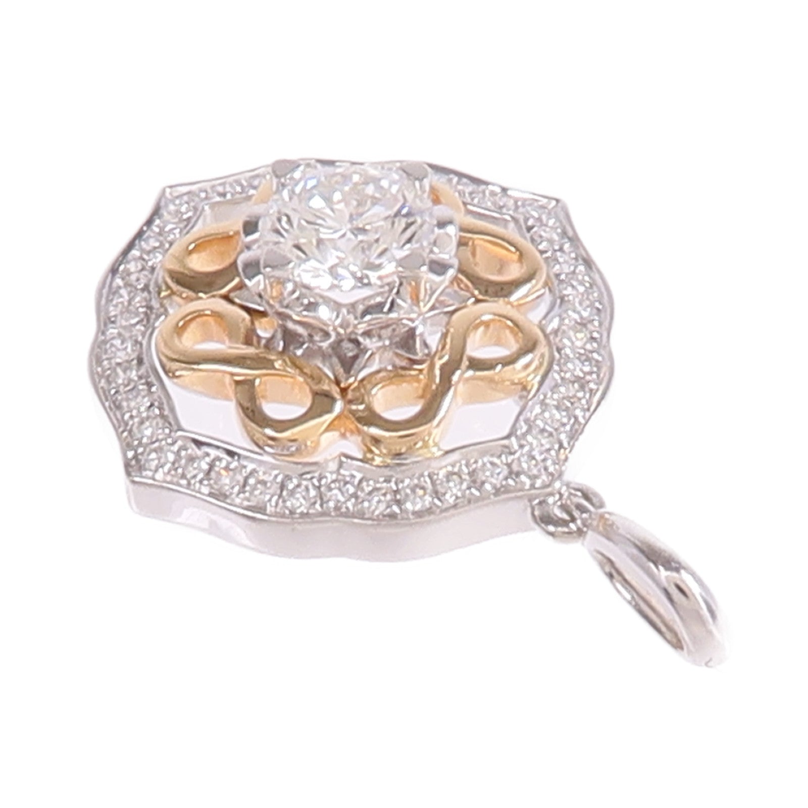 JEWELRY 【激減優惠】18K黃金/白金Diamond Pendant Top鑽石吊墜