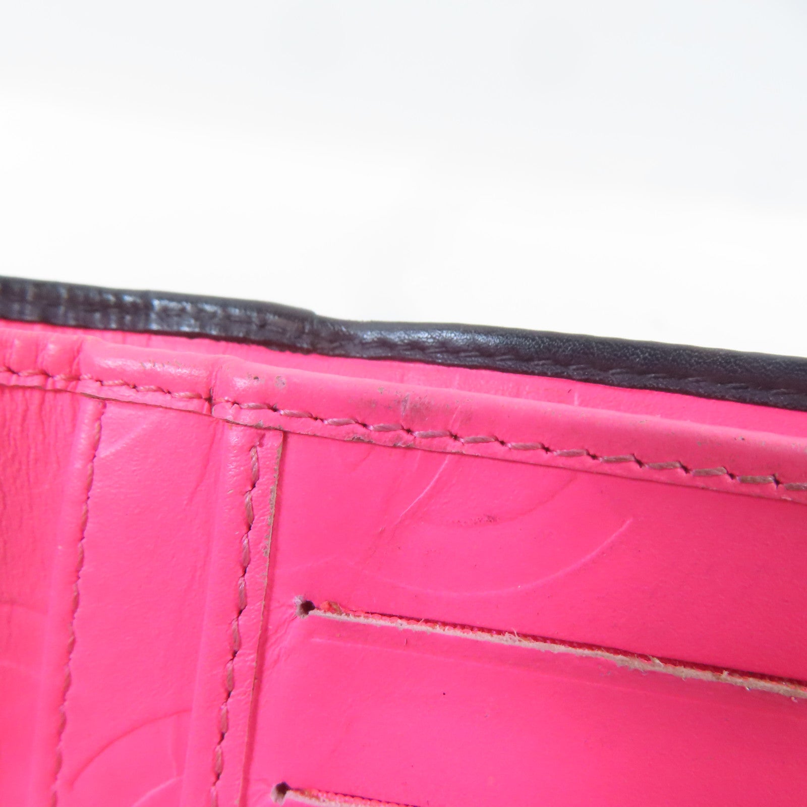 CHANEL 菱格牛皮皮革Cambon Bifold Wallet銀扣錢包黑色
