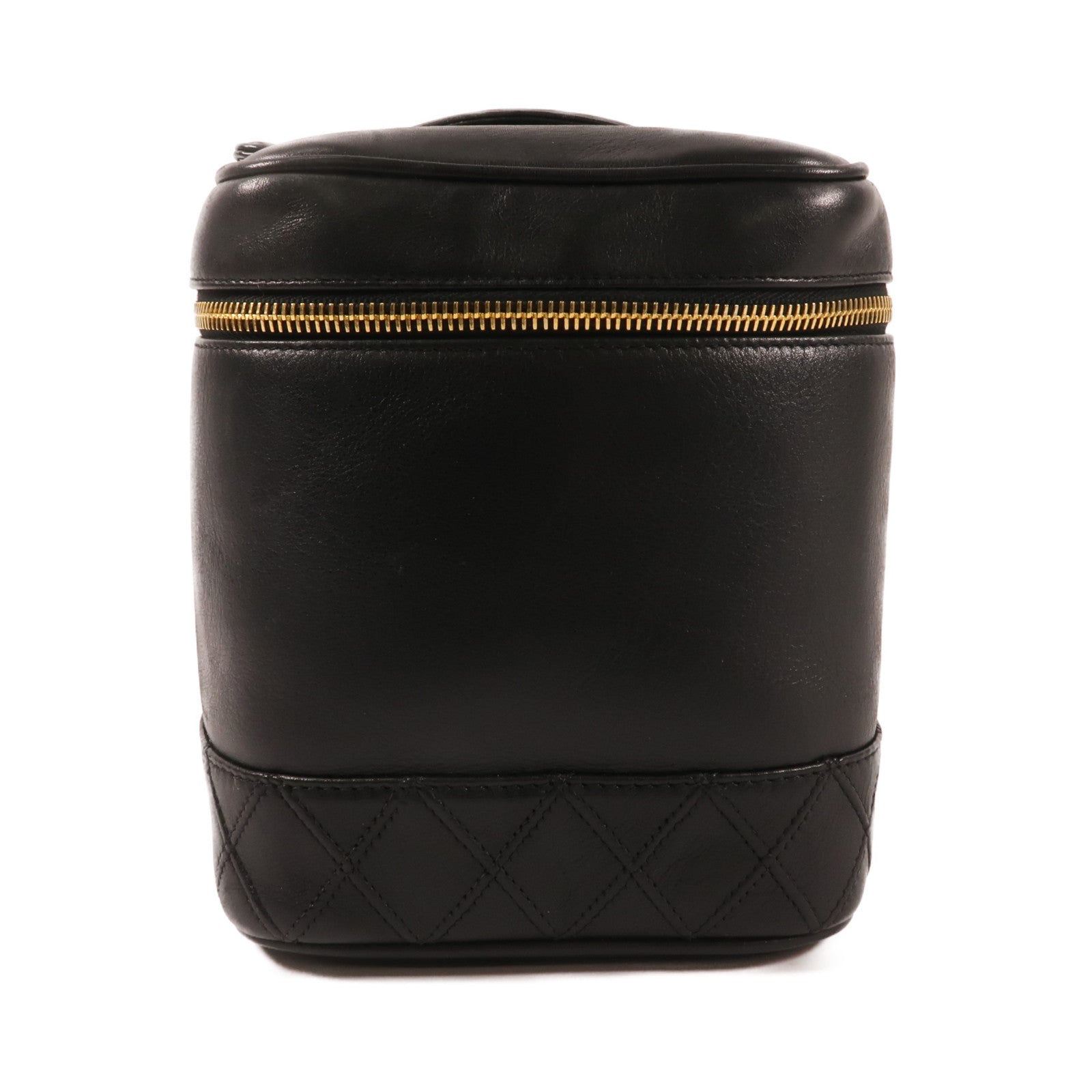 CHANEL 【激減優惠】羊皮皮革Vintage Vanity Case金扣手挽袋
