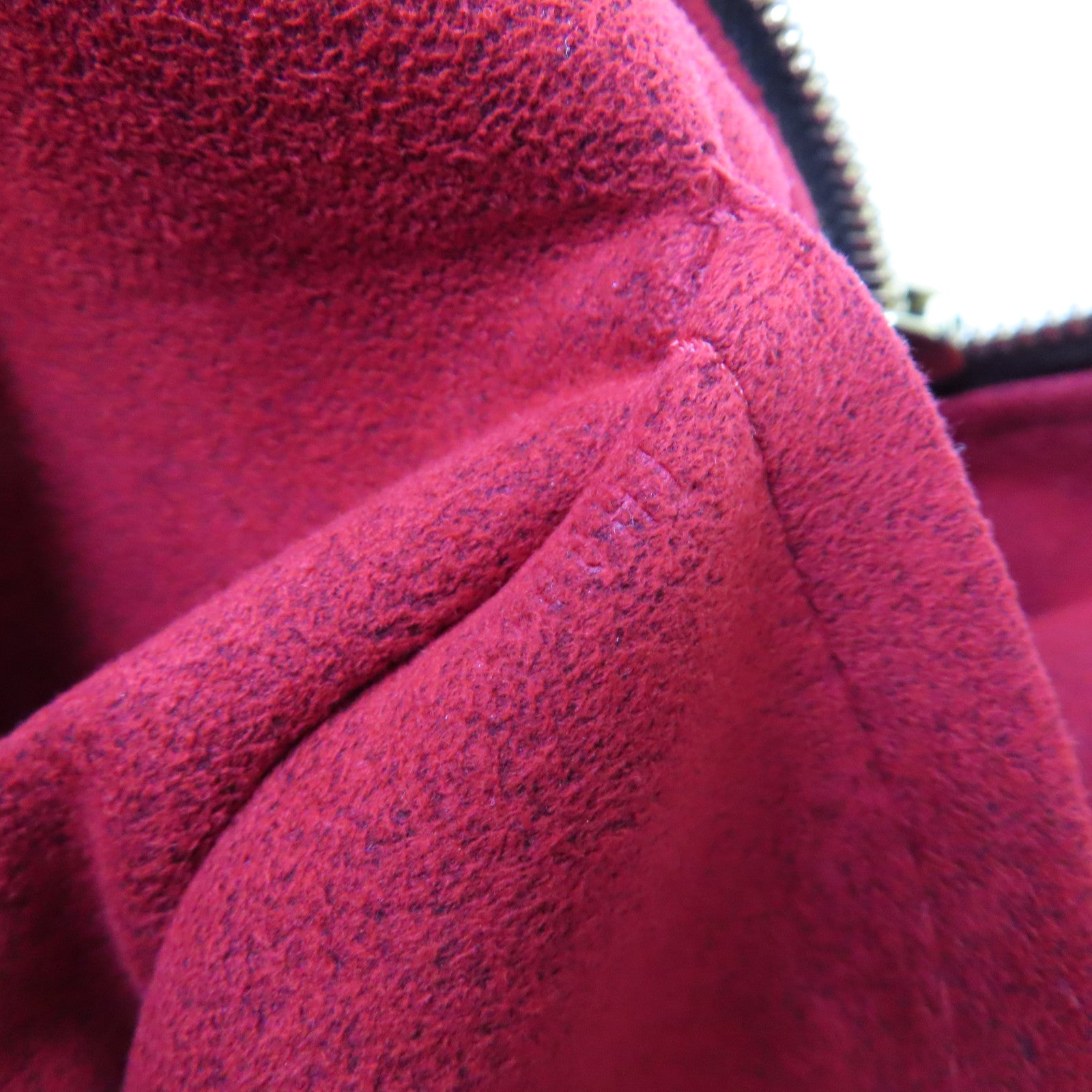 LOUIS VUITTON Monogram Excentri-cite Hand Bag金扣手挽袋啡色/紅色