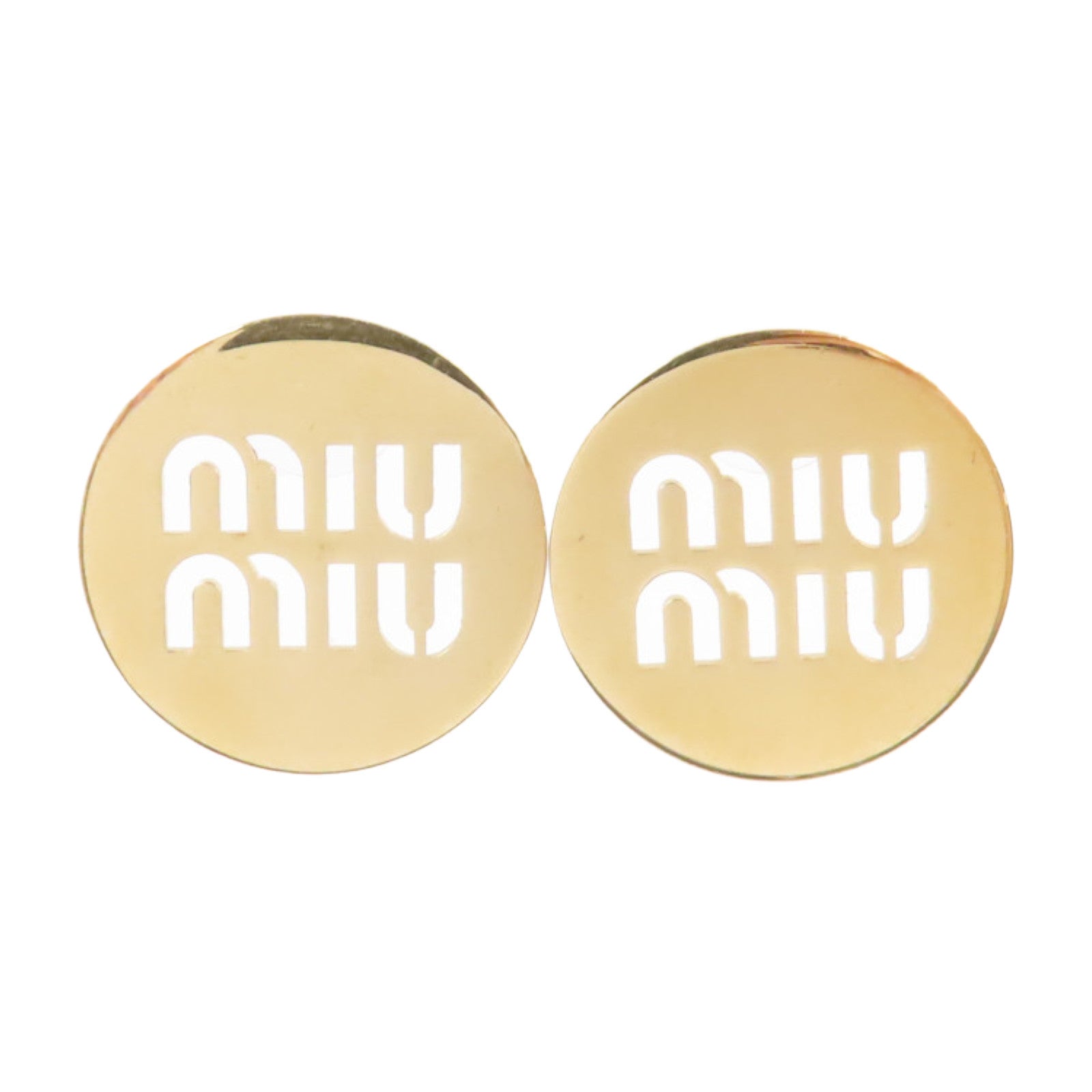 Miu Miu 金屬Earrings金扣耳環金色