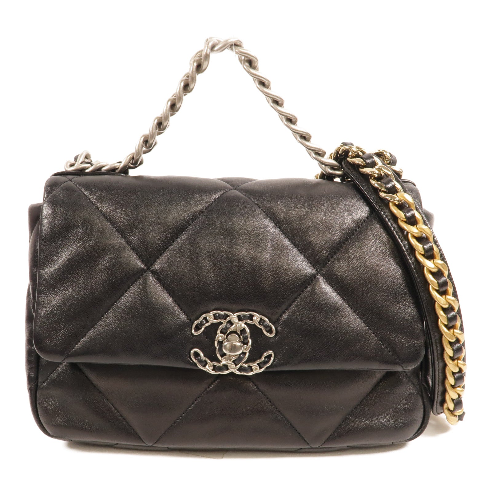 CHANEL 羊皮皮革Chanel 19 Small鏈帶肩背袋
