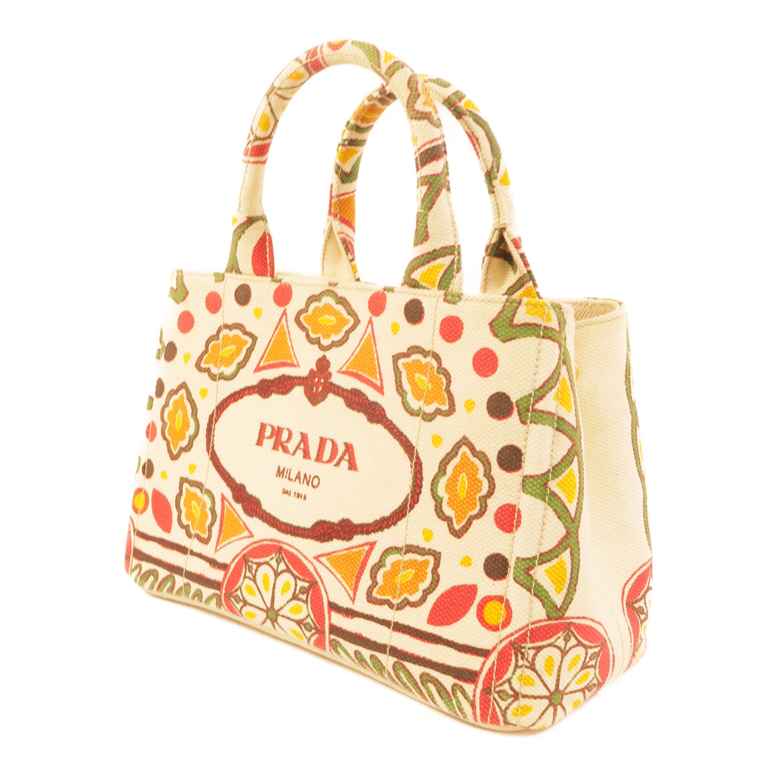 PRADA 帆布Canapa Joy手挽肩背兩用袋
