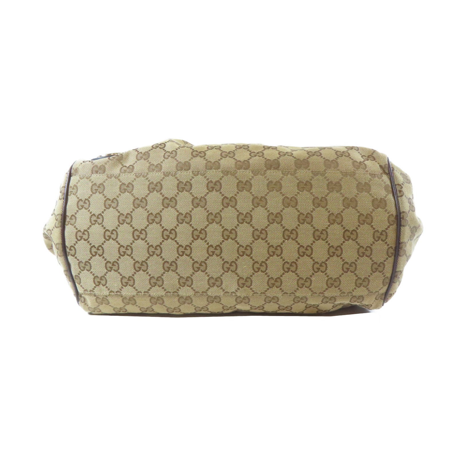 GUCCI 【激減優惠】帆布Sukey Boston Bag金扣手挽肩背兩用袋啡色