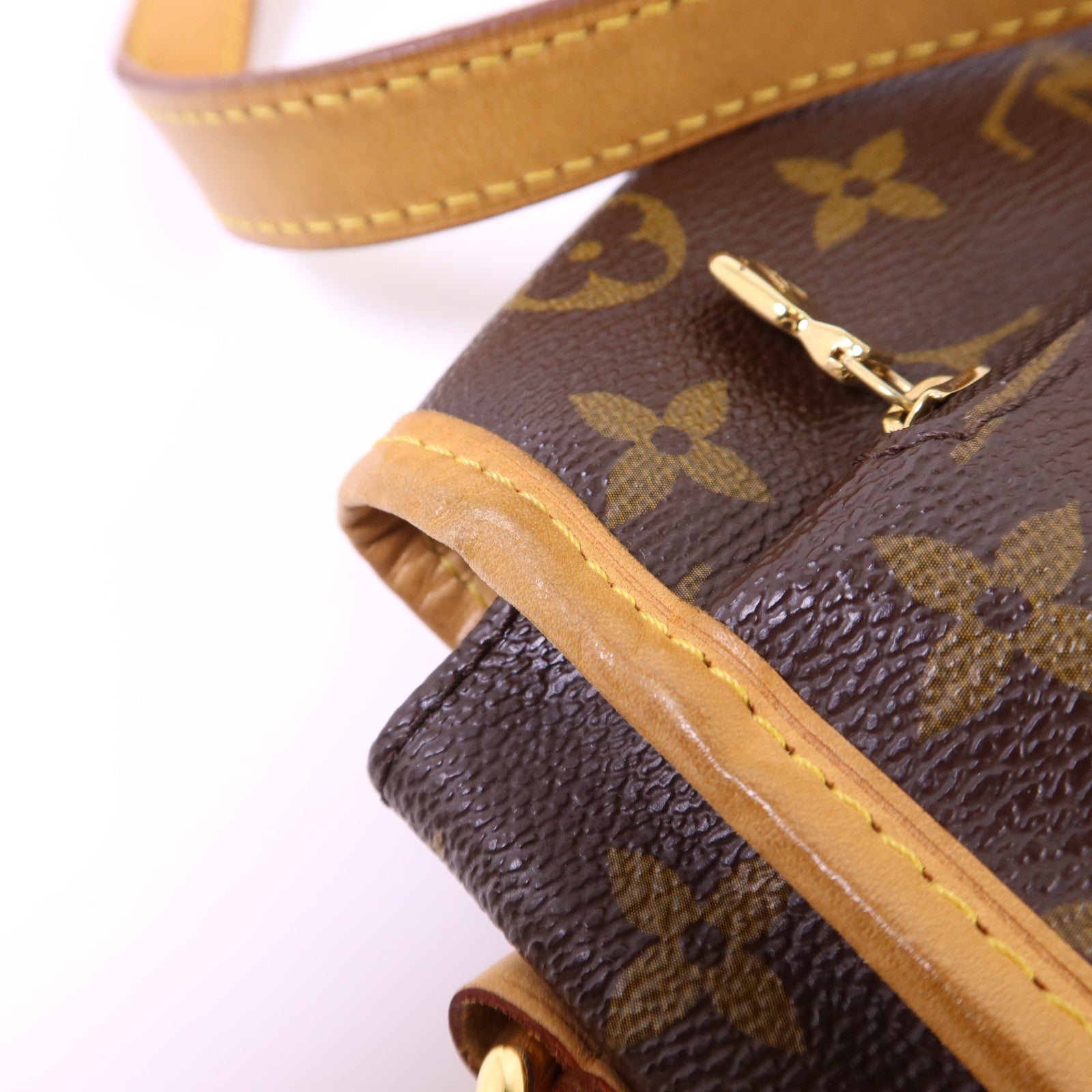 LOUIS VUITTON Monogram Menilmontant MM金扣肩背袋棕色