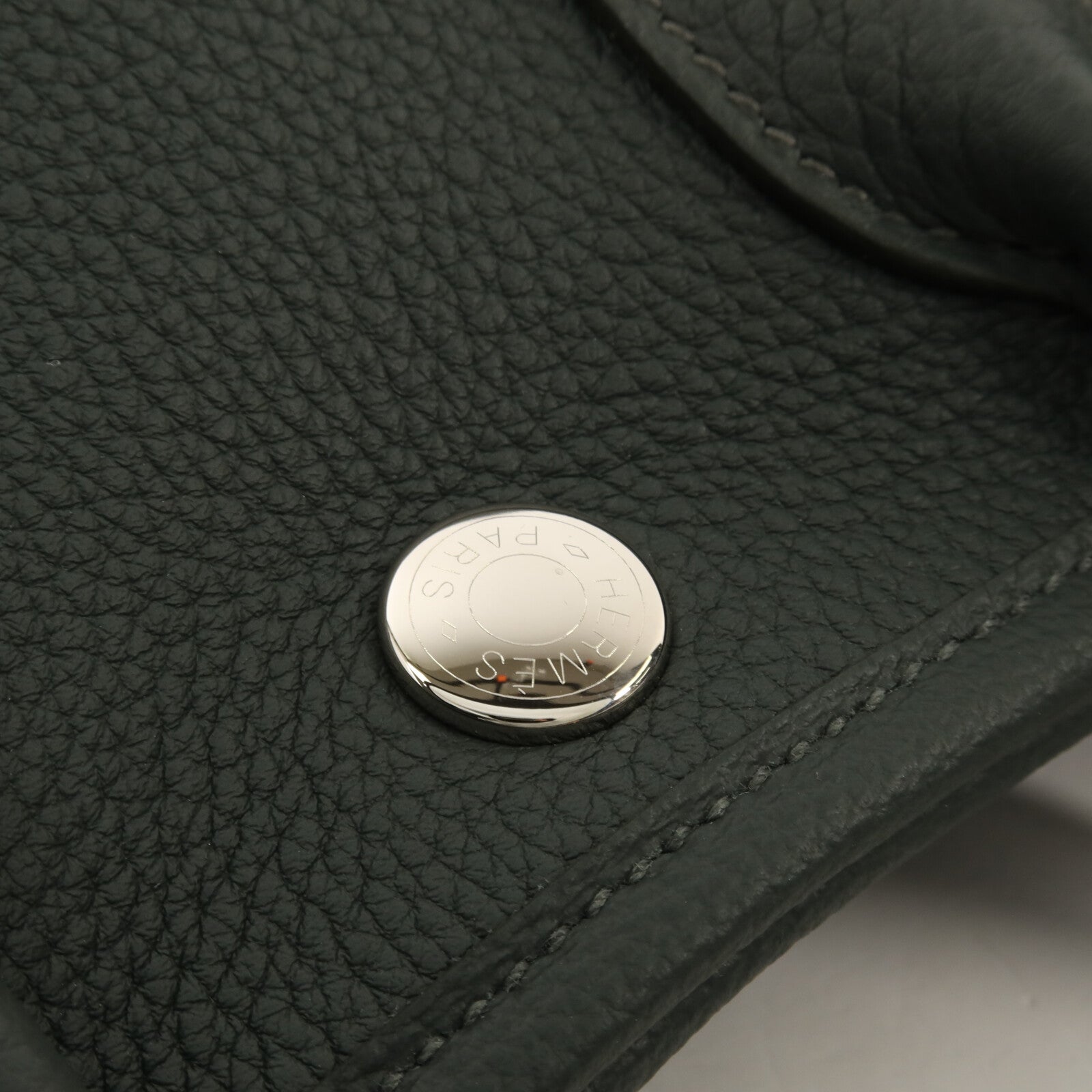 HERMES Negonda皮革Mini Garden Party手挽袋Vert Mangrove