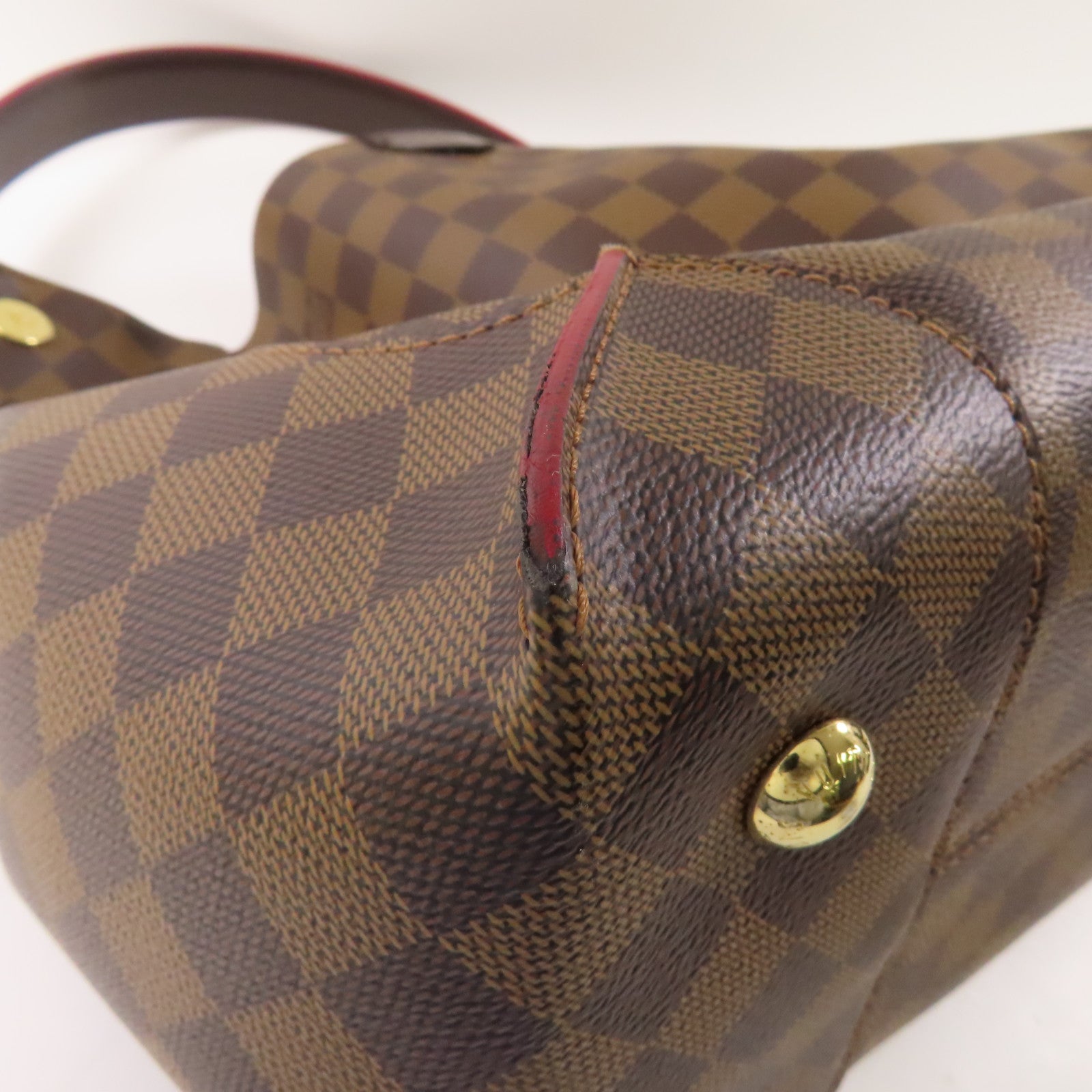 LOUIS VUITTON 【激減優惠】Damier Caissa Hobo金扣手挽袋