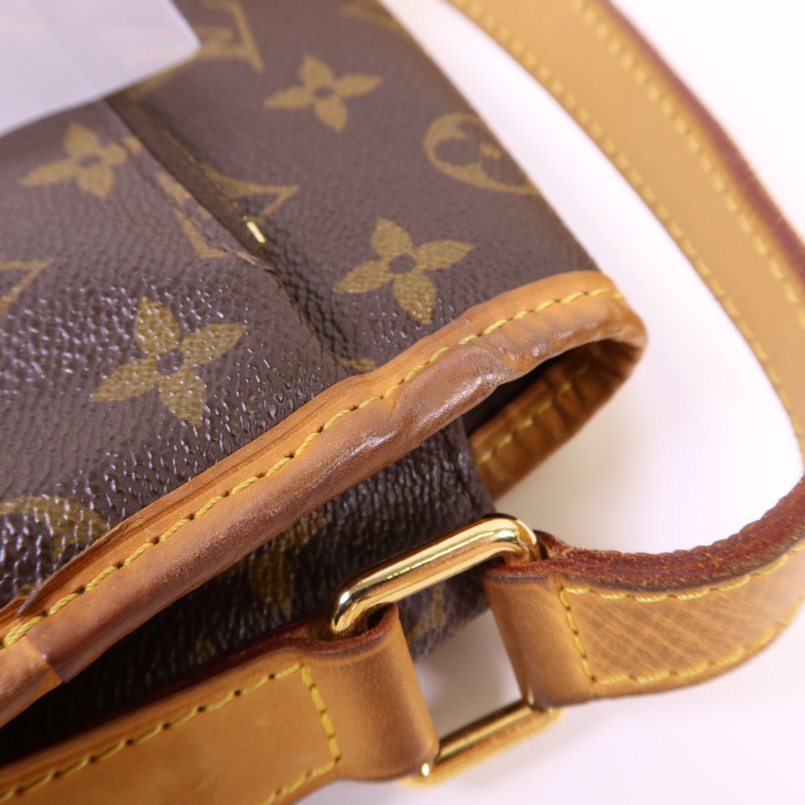 LOUIS VUITTON Monogram Menilmontant MM金扣肩背袋棕色