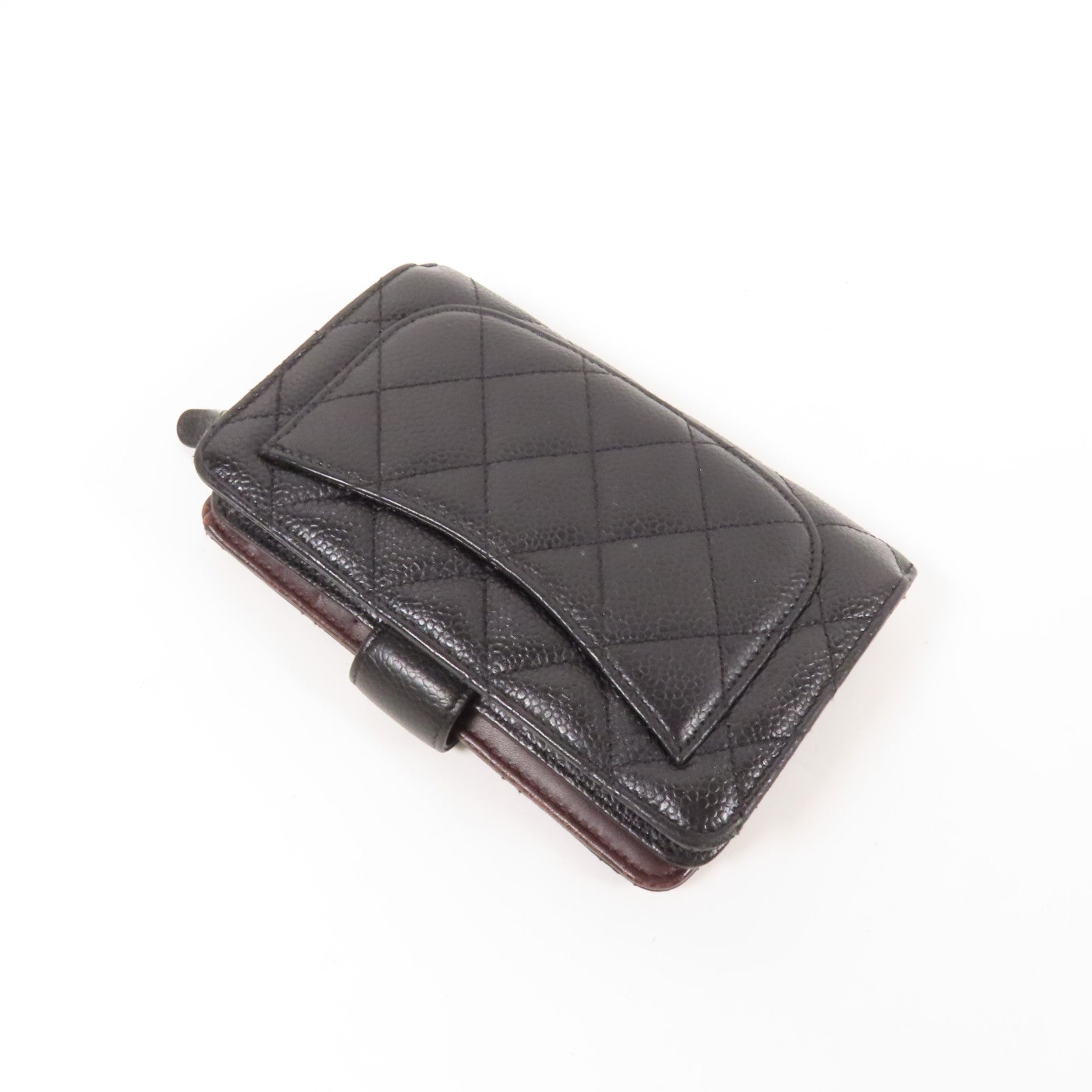 CHANEL 牛皮皮革Fold Wallet金扣錢包