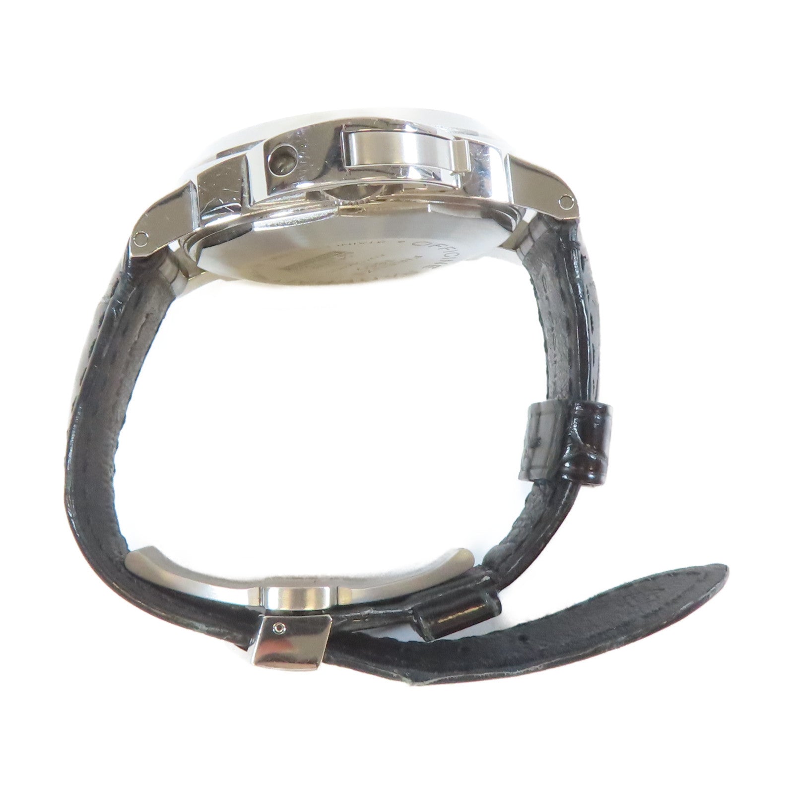 PANERAI 不鏽鋼/皮革帯Luminor Power Reserve自動機芯手錶黑色#16cm