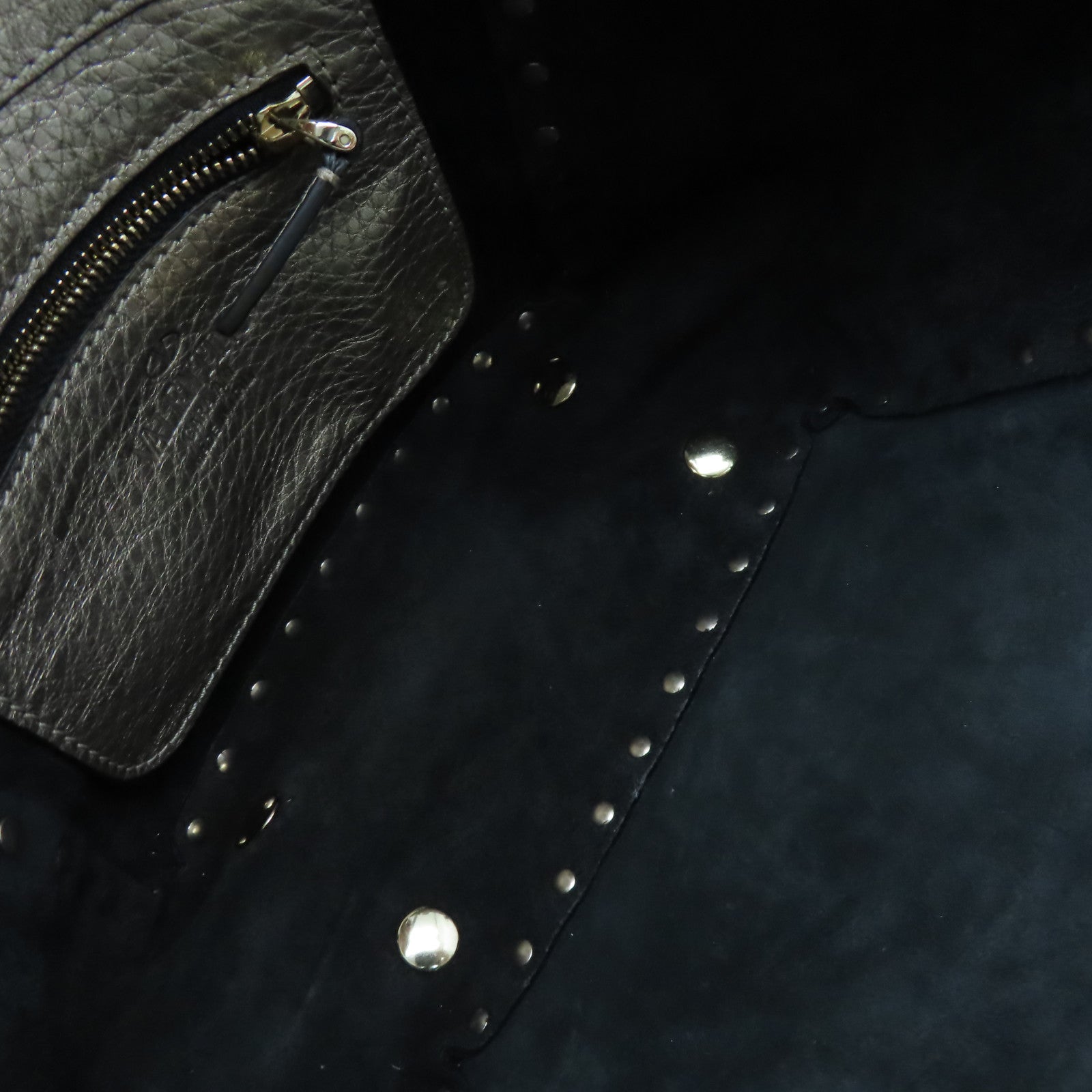 Valentino 【激減優惠】牛皮皮革Rockstud 2Way Shoulder Bag金扣手挽肩背兩用袋香檳金色