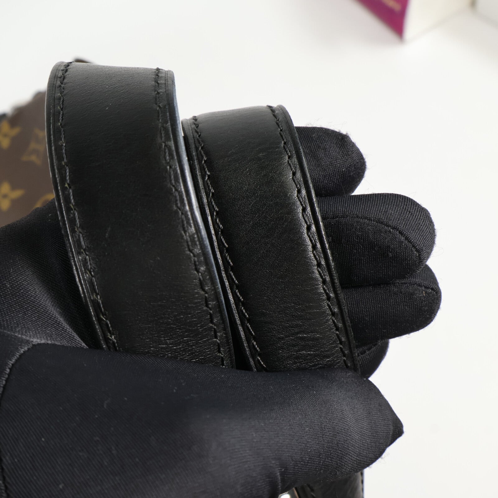 LOUIS VUITTON Monogram Macassar Kitan手挽肩背兩用袋