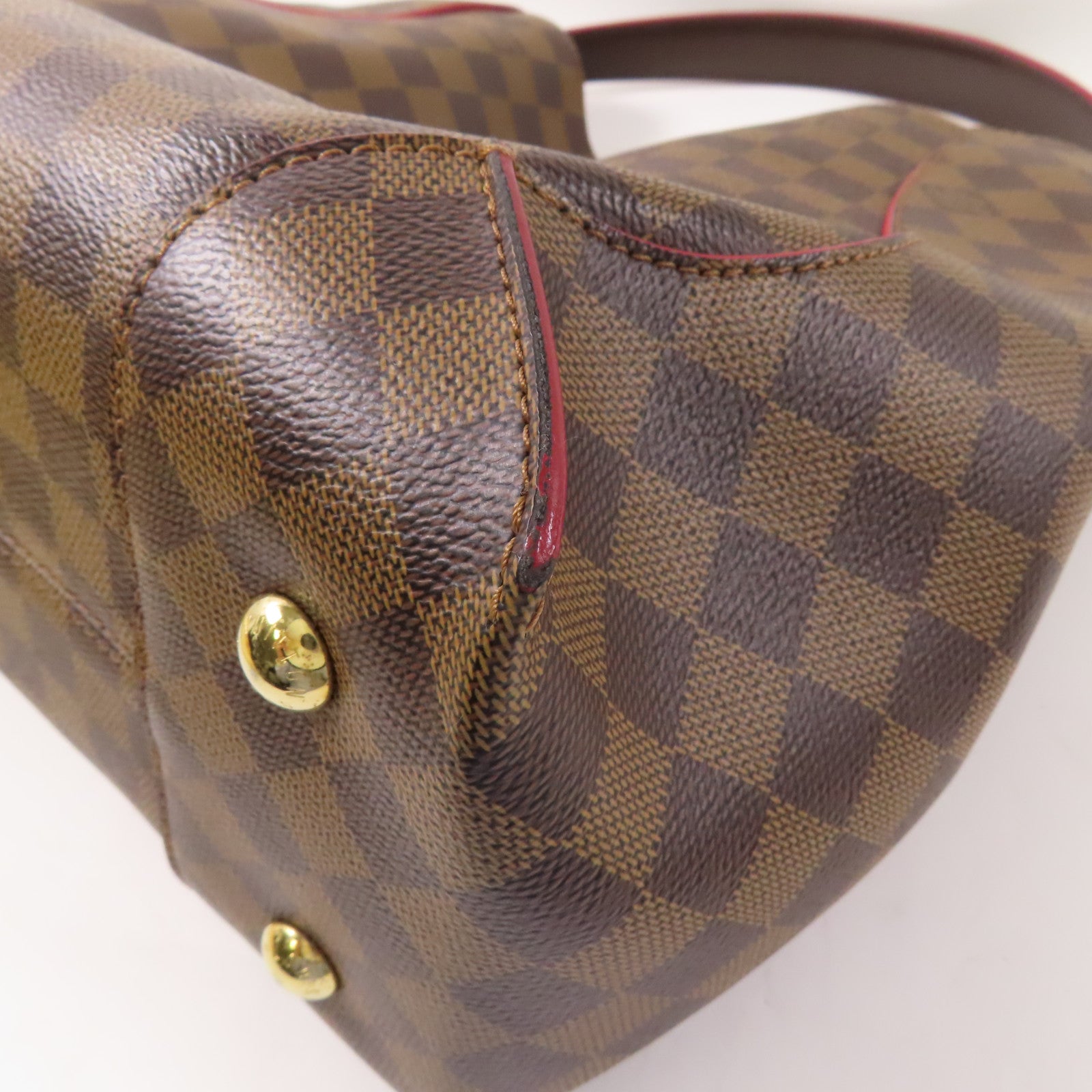 LOUIS VUITTON 【激減優惠】Damier Caissa Hobo金扣手挽袋
