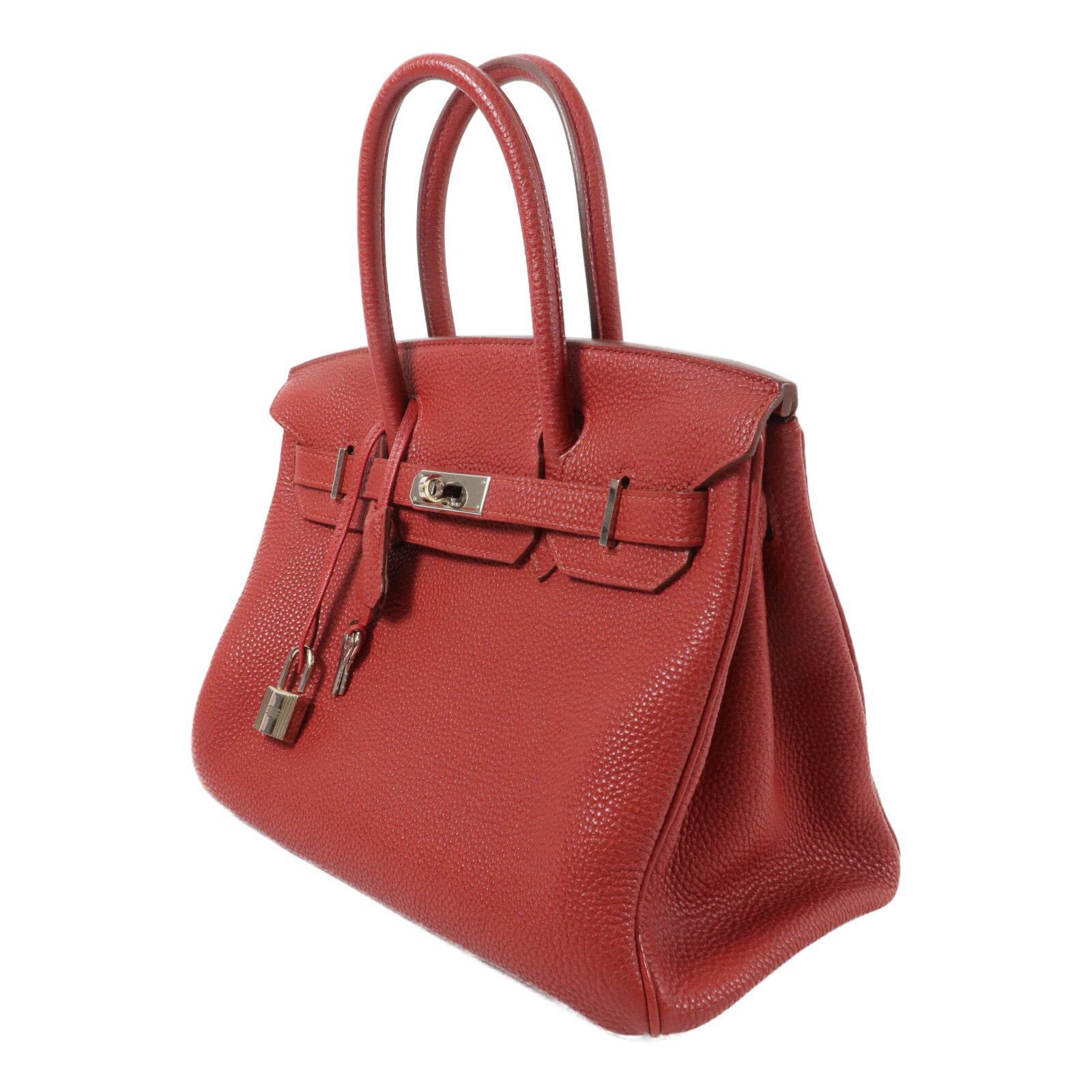 HERMES Togo皮革Birkin 30手挽袋Rouge Garnet