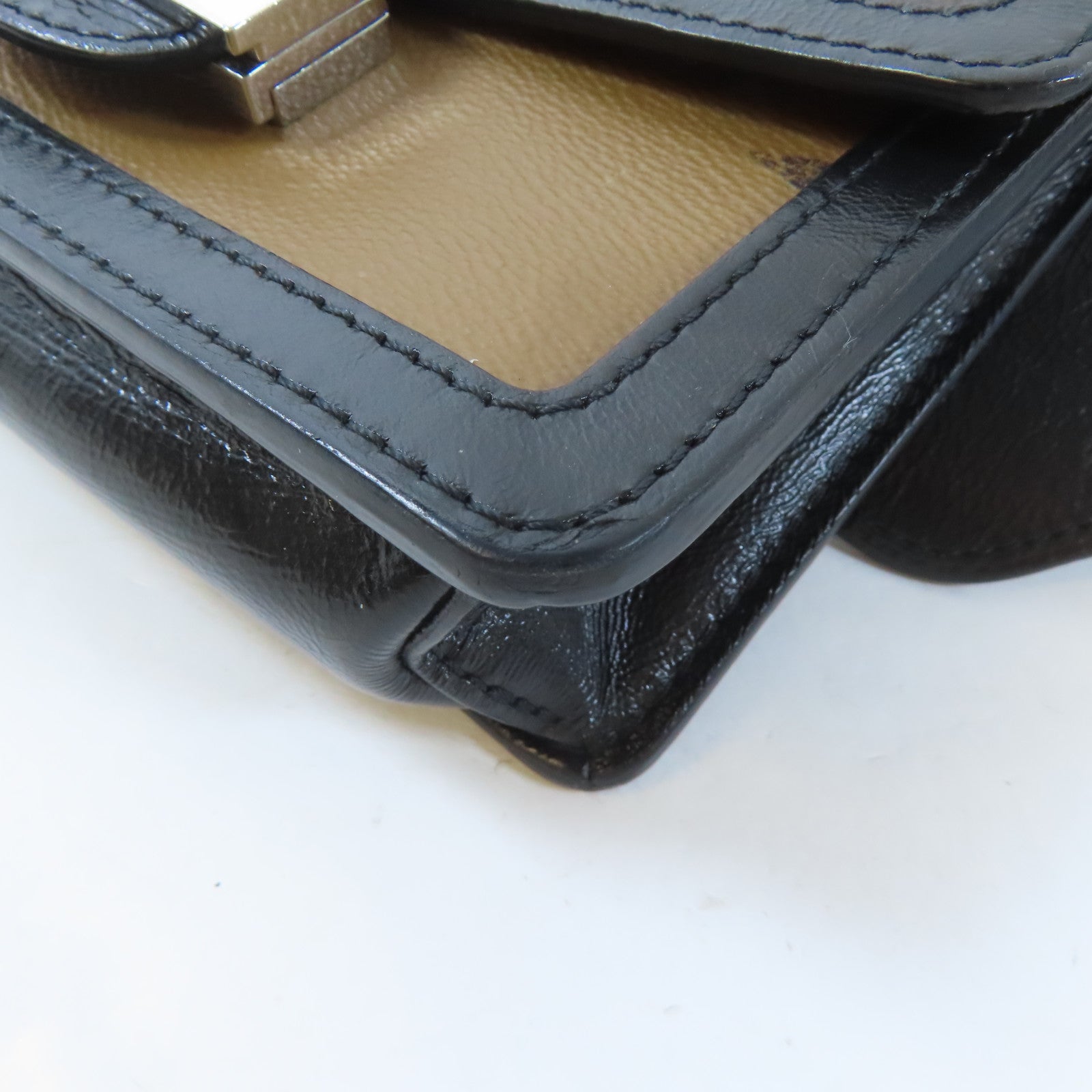LOUIS VUITTON Monogram Giant Reverse Dauphine銀扣腰包啡色/黑色