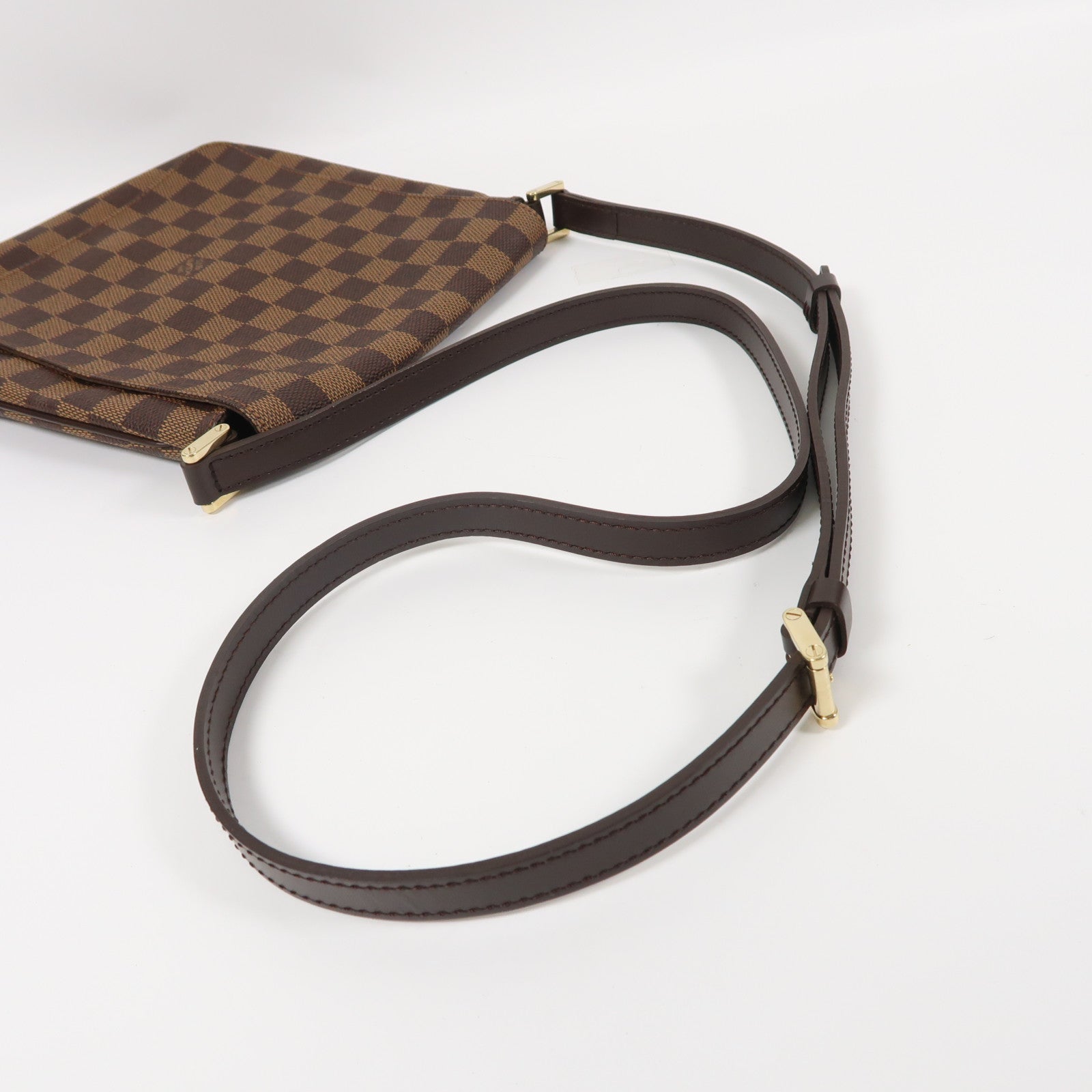 LOUIS VUITTON Damier Musette Salsa金扣肩背袋啡色