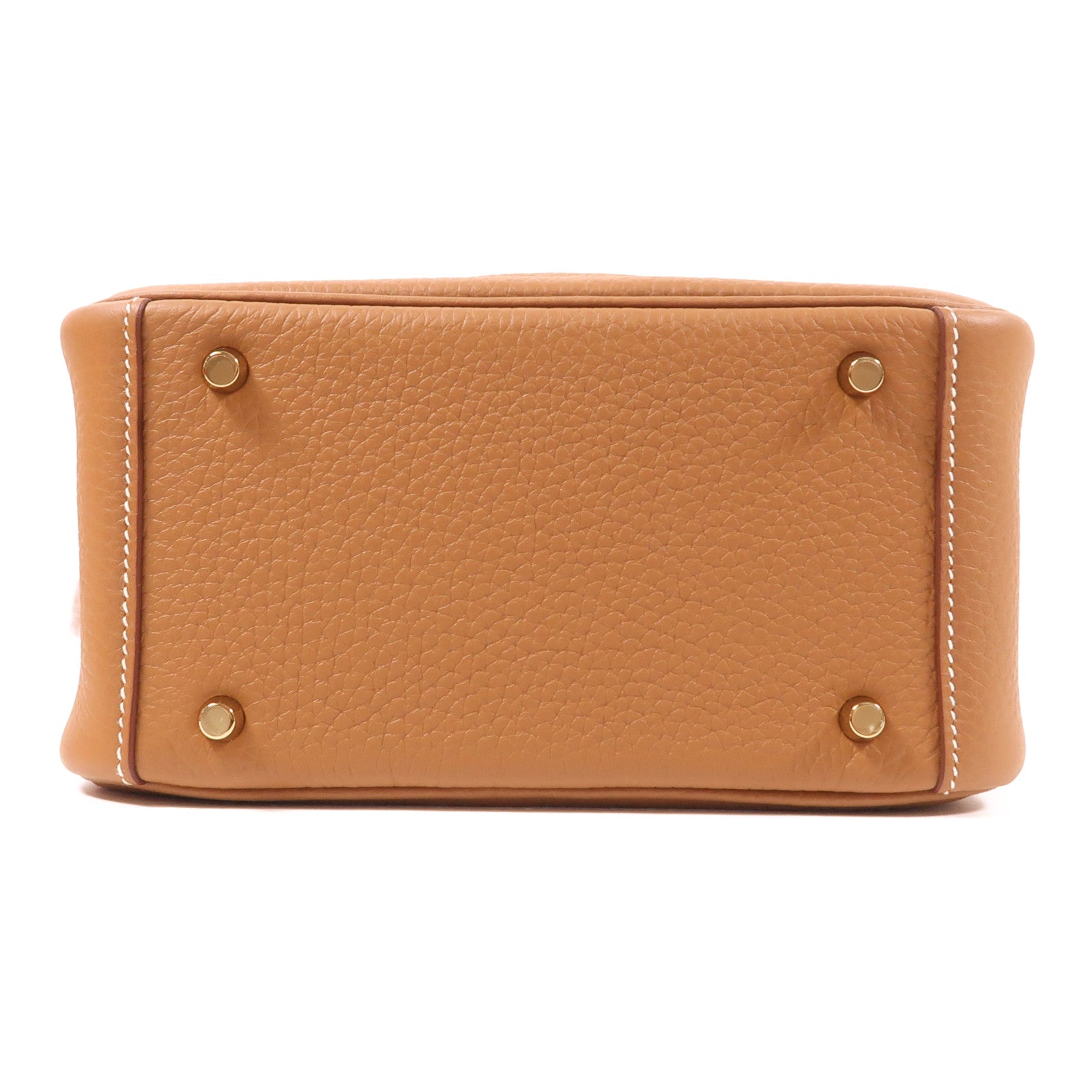 HERMES Clemence皮革Mini Lindy金扣手挽肩背兩用袋