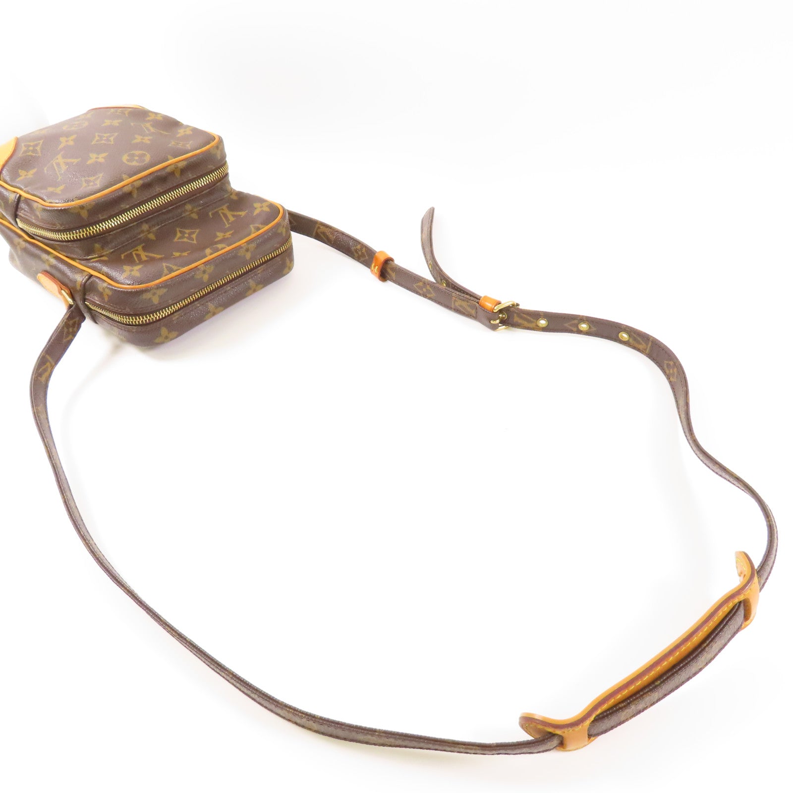 LOUIS VUITTON Monogram Amazon金扣肩背袋棕色