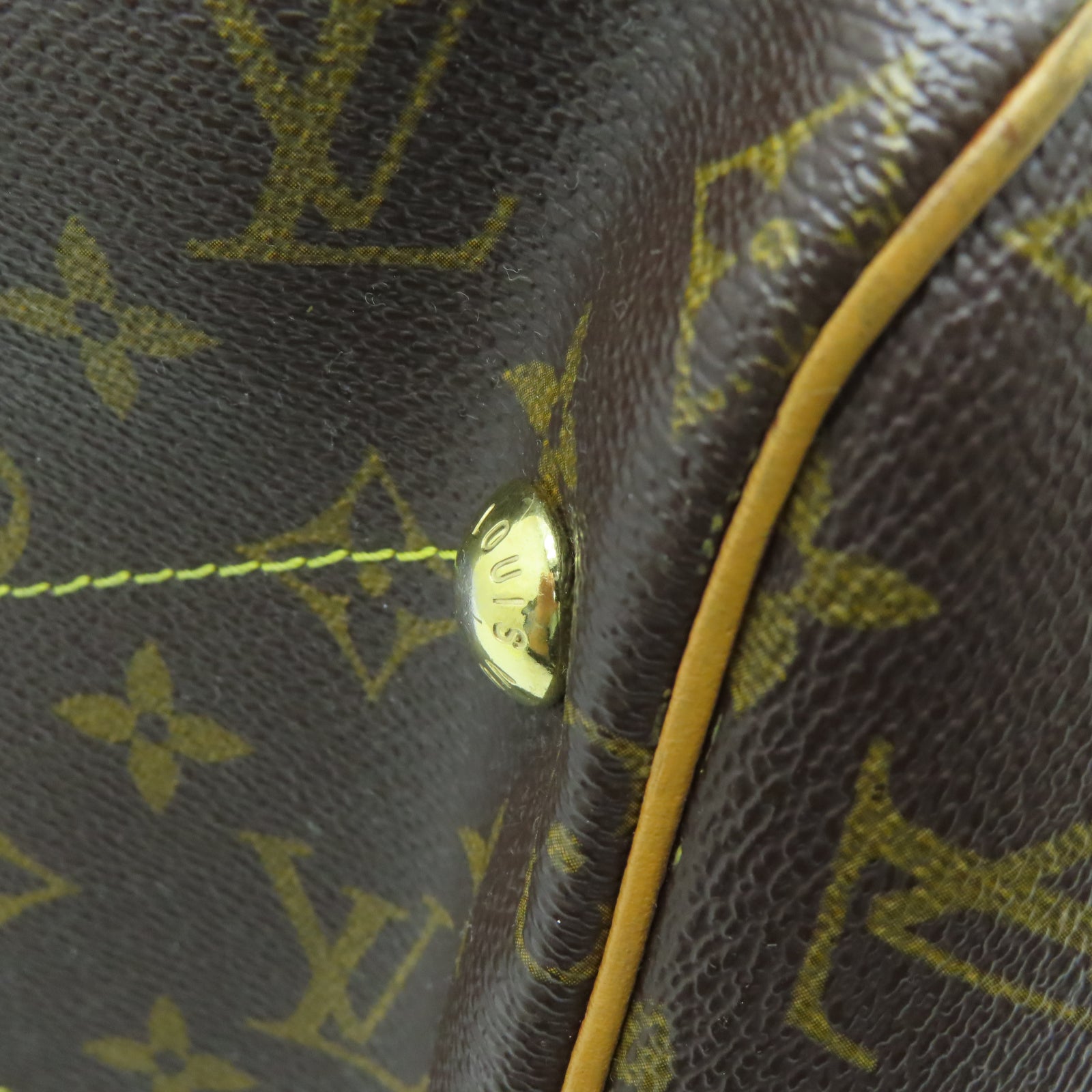 LOUIS VUITTON Monogram Tivoli GM金扣手挽袋棕色