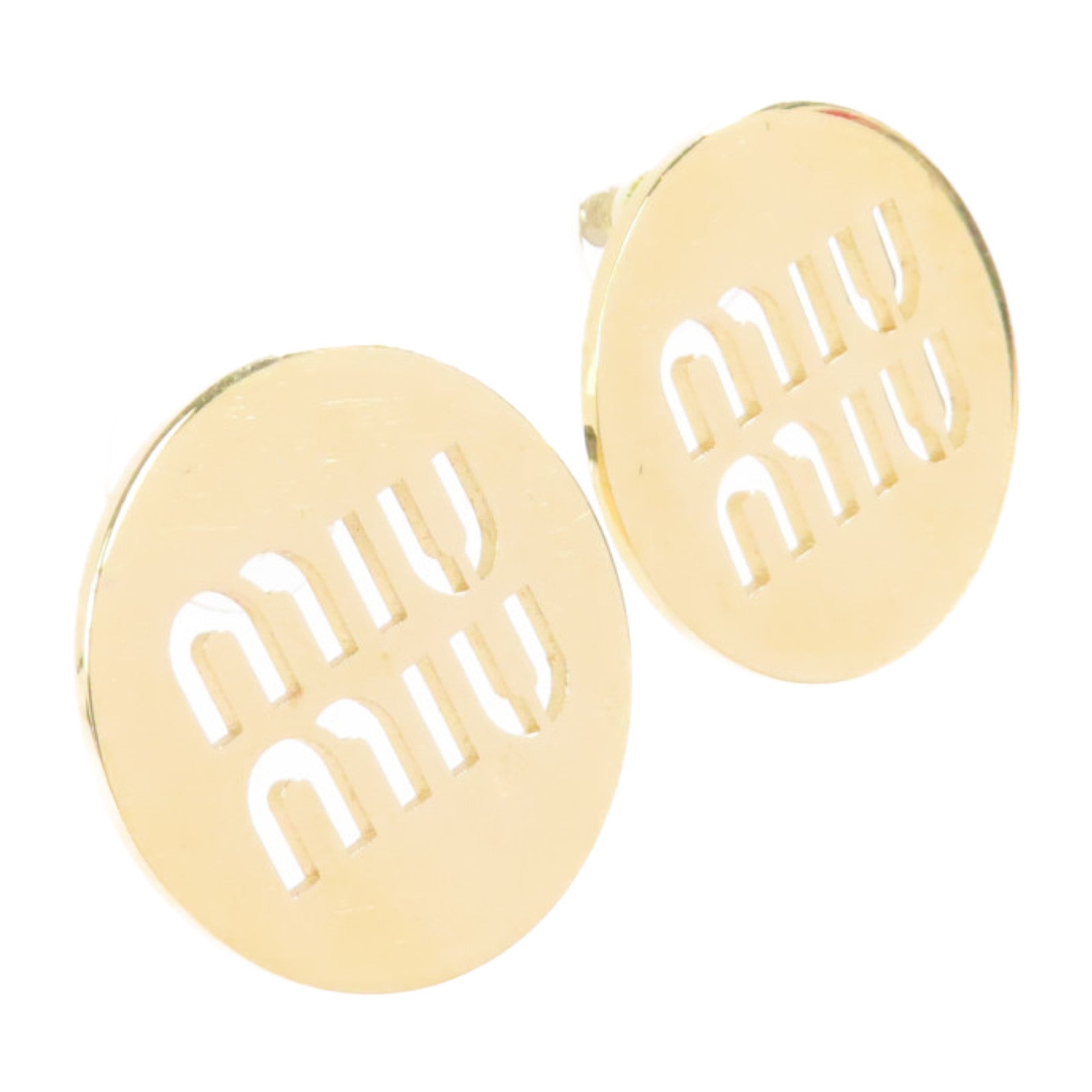 Miu Miu 金屬Earrings金扣耳環金色