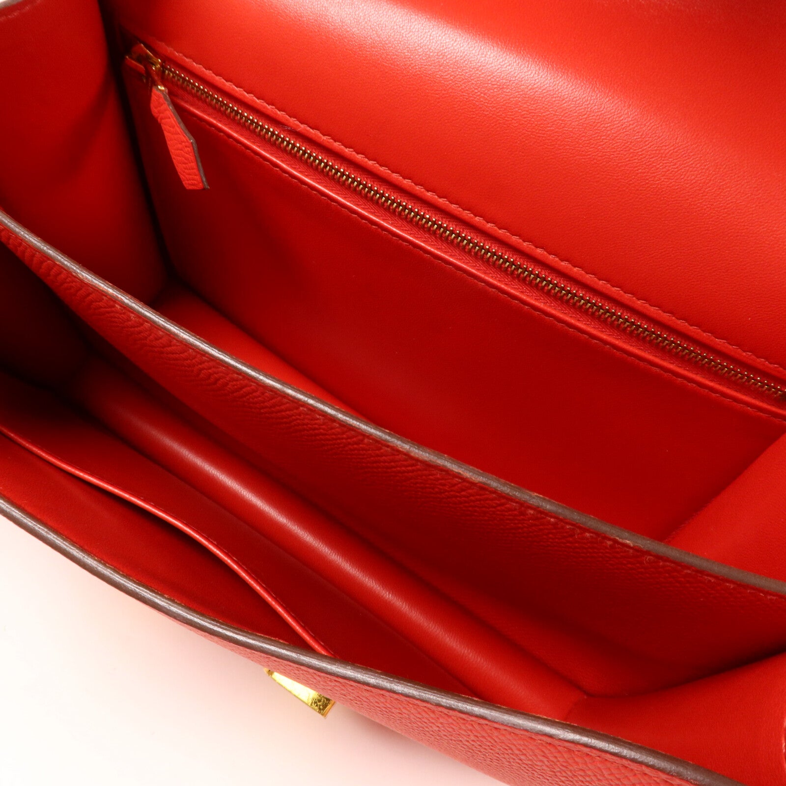 HERMES Epsom皮革Constance 24肩背袋Rouge de Coeur