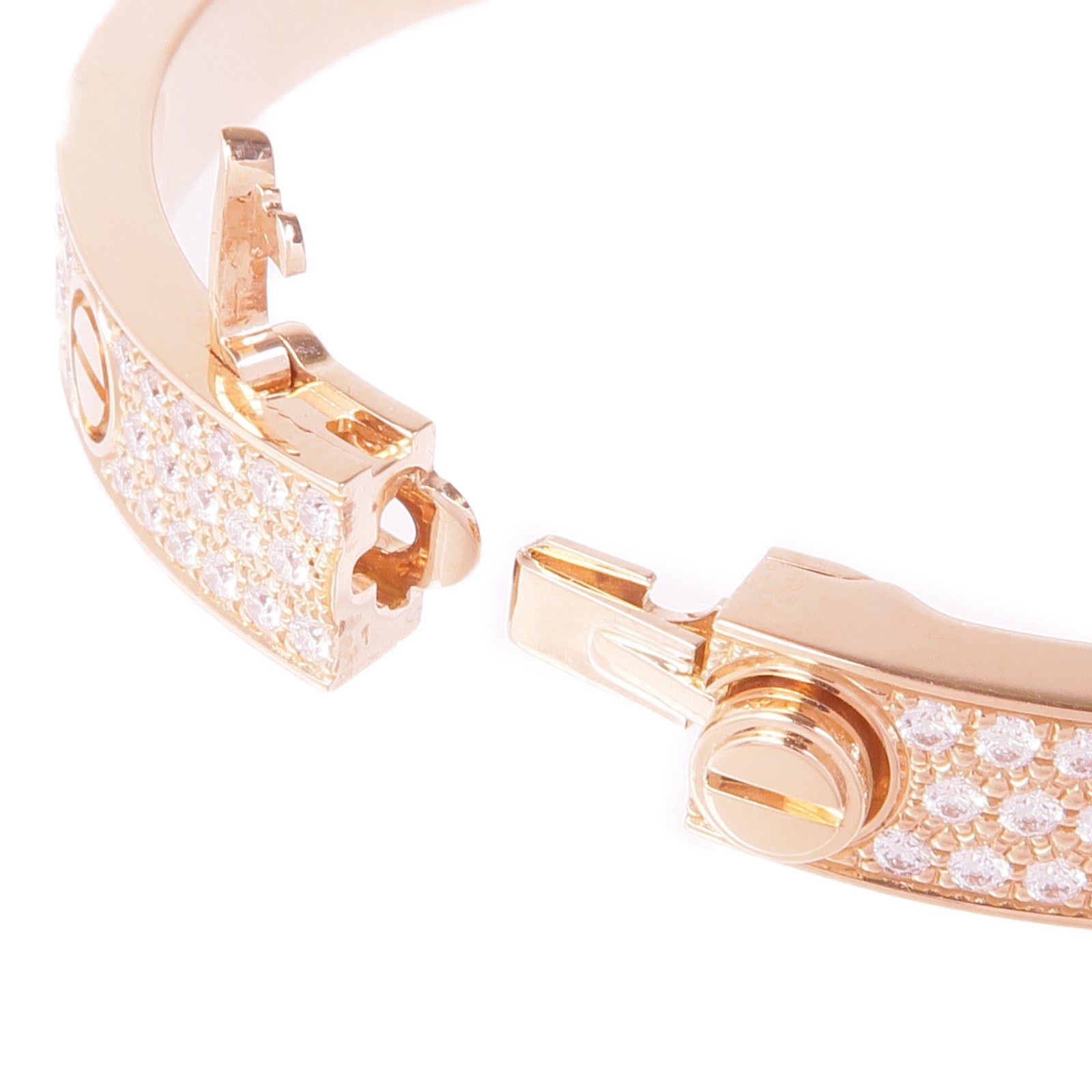 CARTIER 18K玫瑰金Love Bangle Full Diamond鑽石手鐲Cartier#17
