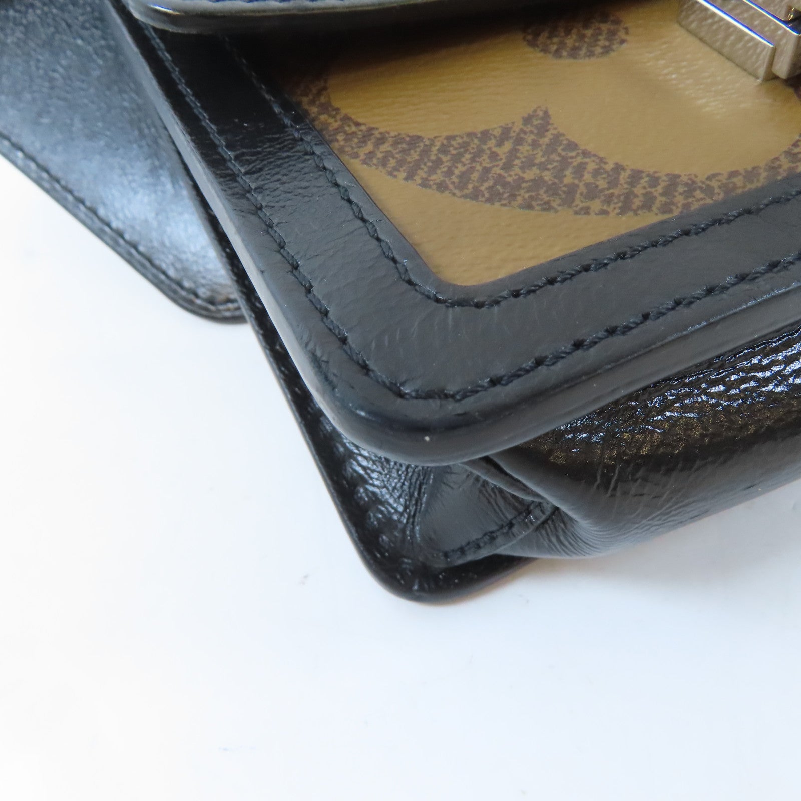 LOUIS VUITTON Monogram Giant Reverse Dauphine銀扣腰包啡色/黑色