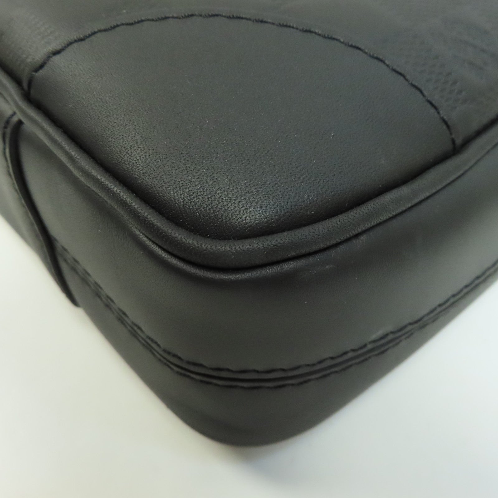 LOUIS VUITTON Damier Infini Porte-Documents Voyage NM銀扣手挽肩背兩用袋黑色