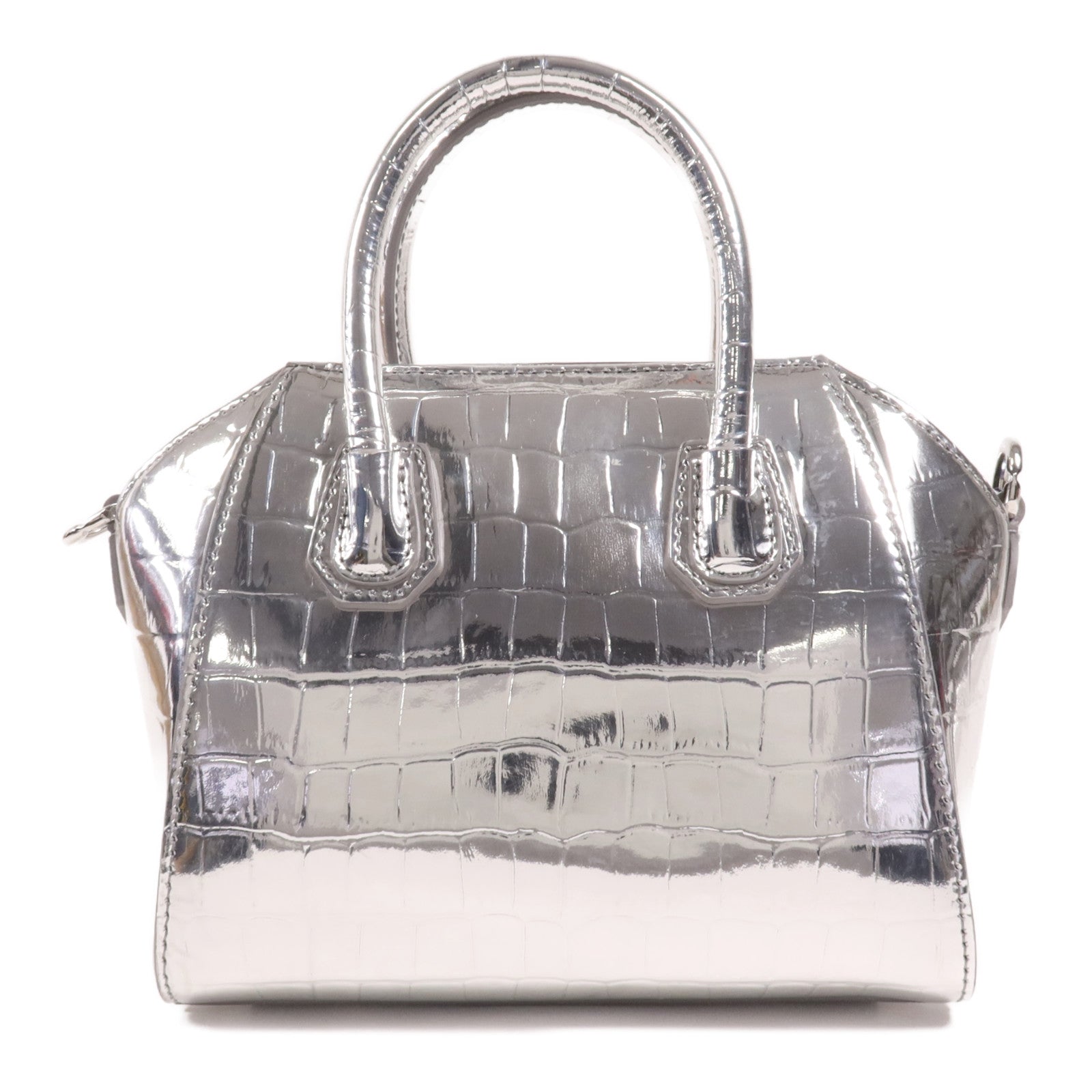 GIVENCHY 牛皮皮革Antigona Toy銀扣手挽肩背兩用袋