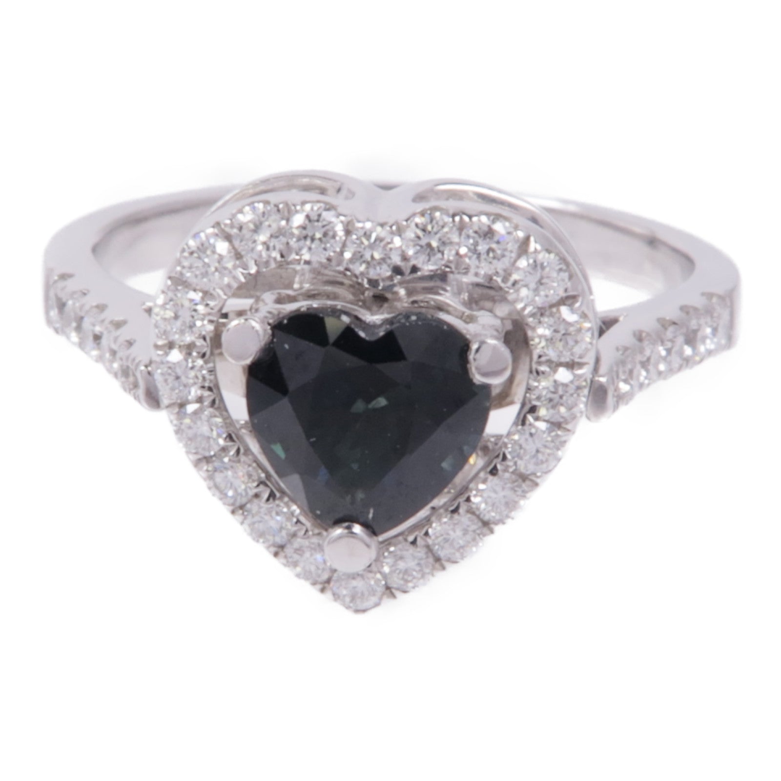 JEWELRY 【激減優惠】18K白金Sapphire/Diamond Ring藍寶石/鑽石戒指US#7