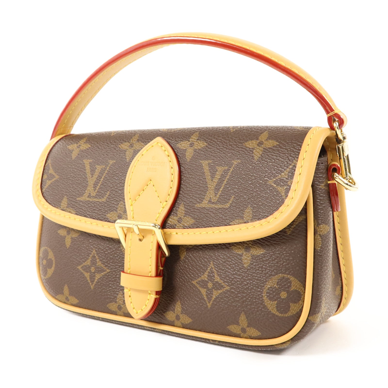 LOUIS VUITTON Monogram Nano Diane金扣手挽肩背兩用袋