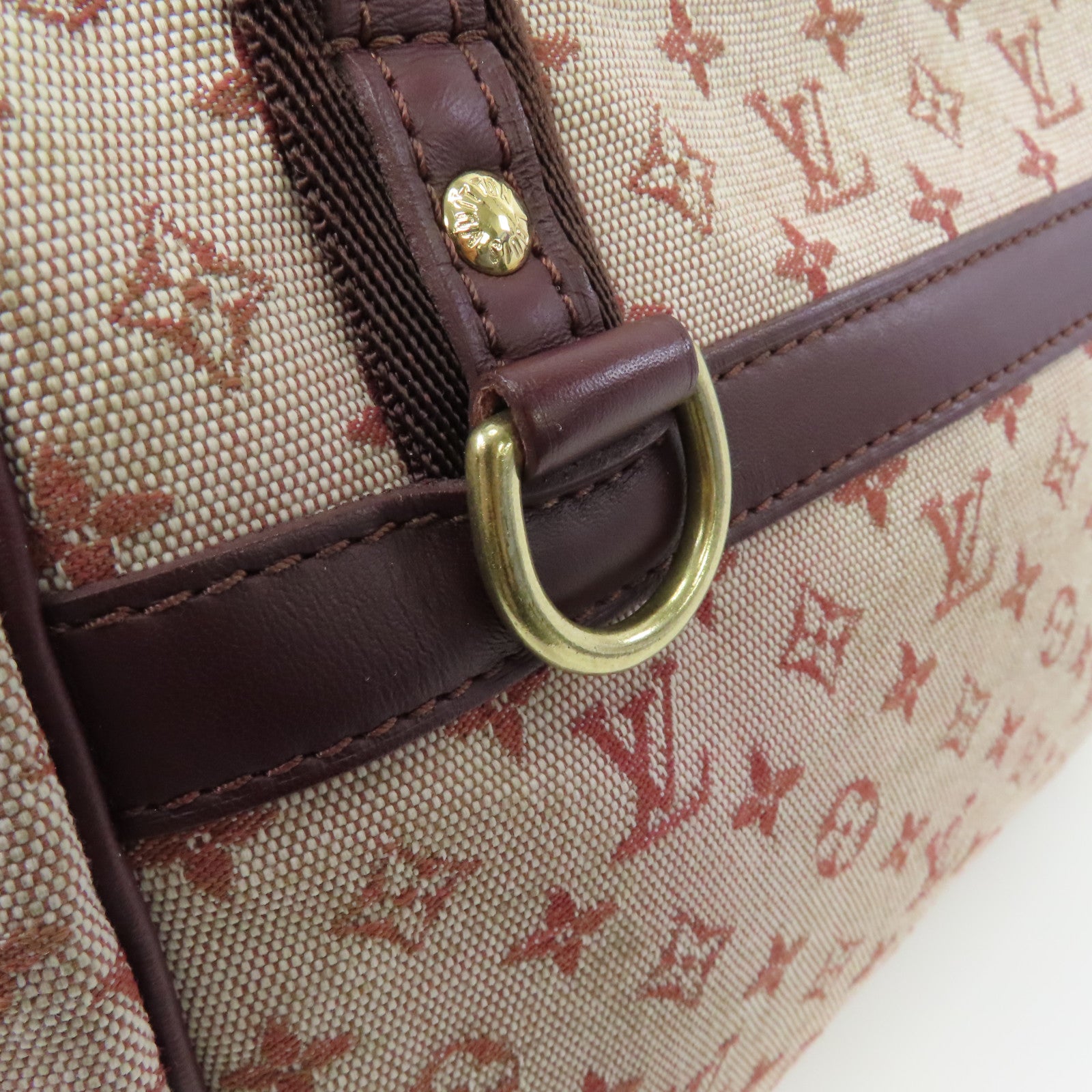LOUIS VUITTON 【激減優惠】Monogram Mini Josephine PM金扣手挽袋紅色