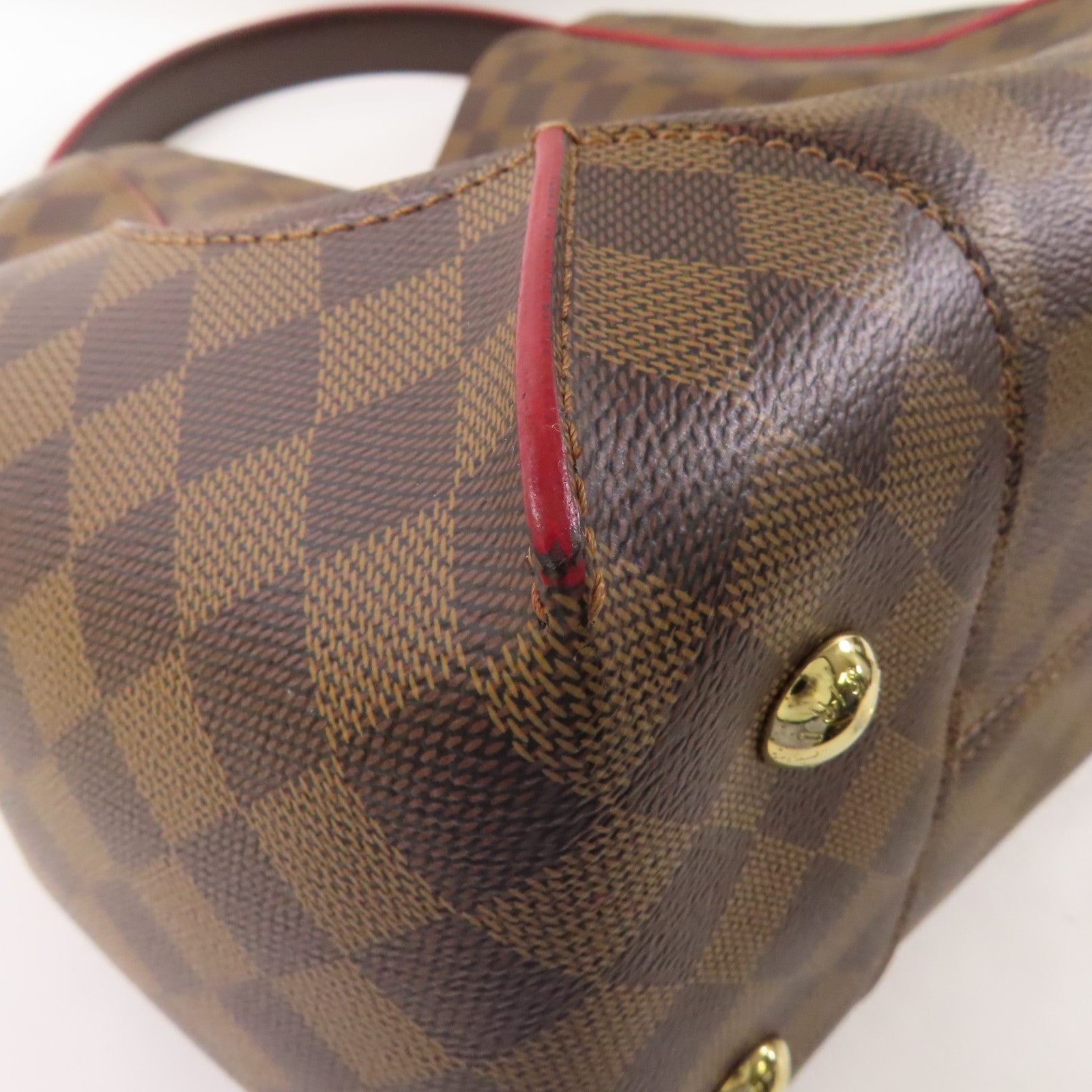 LOUIS VUITTON 【激減優惠】Damier Caissa Hobo金扣手挽袋
