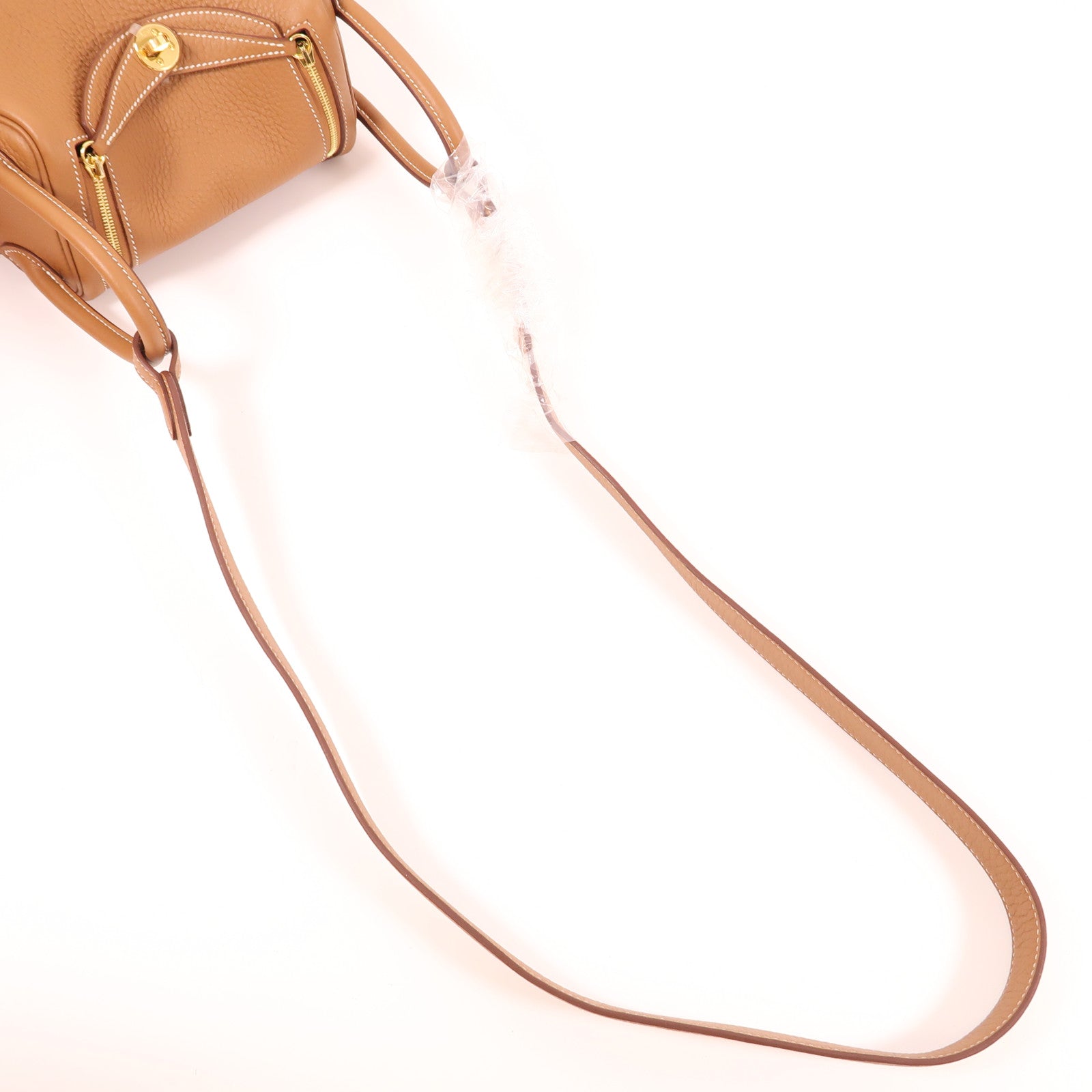 HERMES Clemence皮革Mini Lindy金扣手挽肩背兩用袋