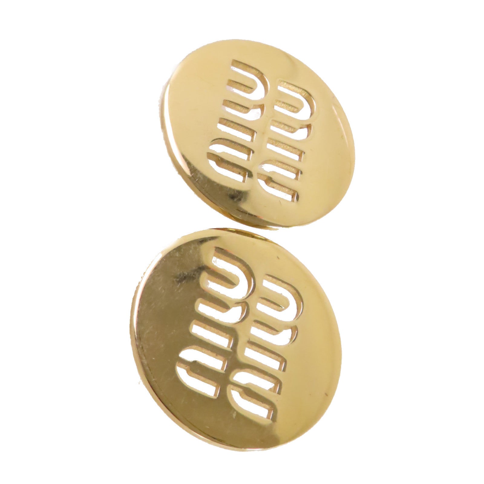 Miu Miu 金屬Earrings金扣耳環金色