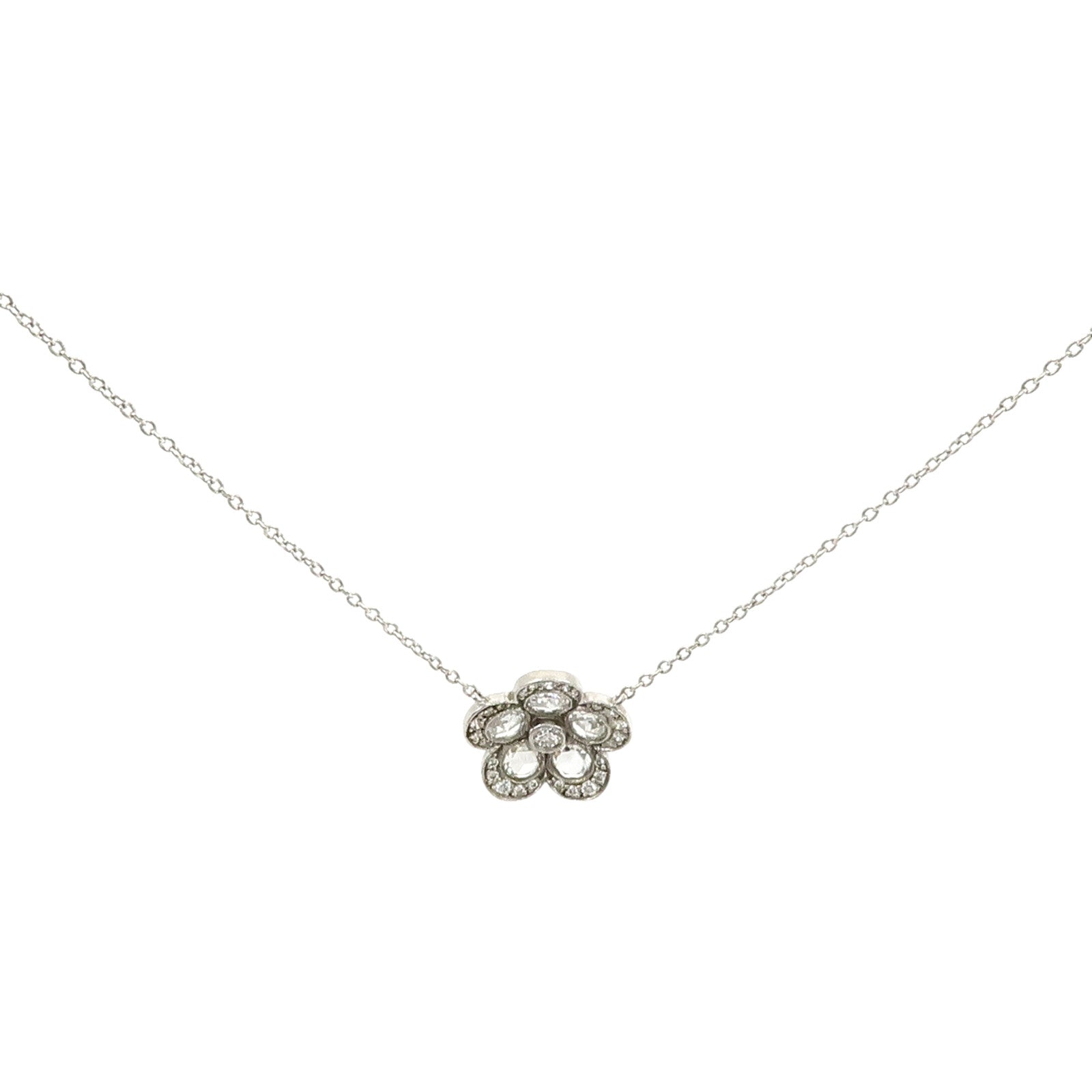 TIFFANY＆CO PT950鉑金Garden Flower Necklace鑽石項鍊