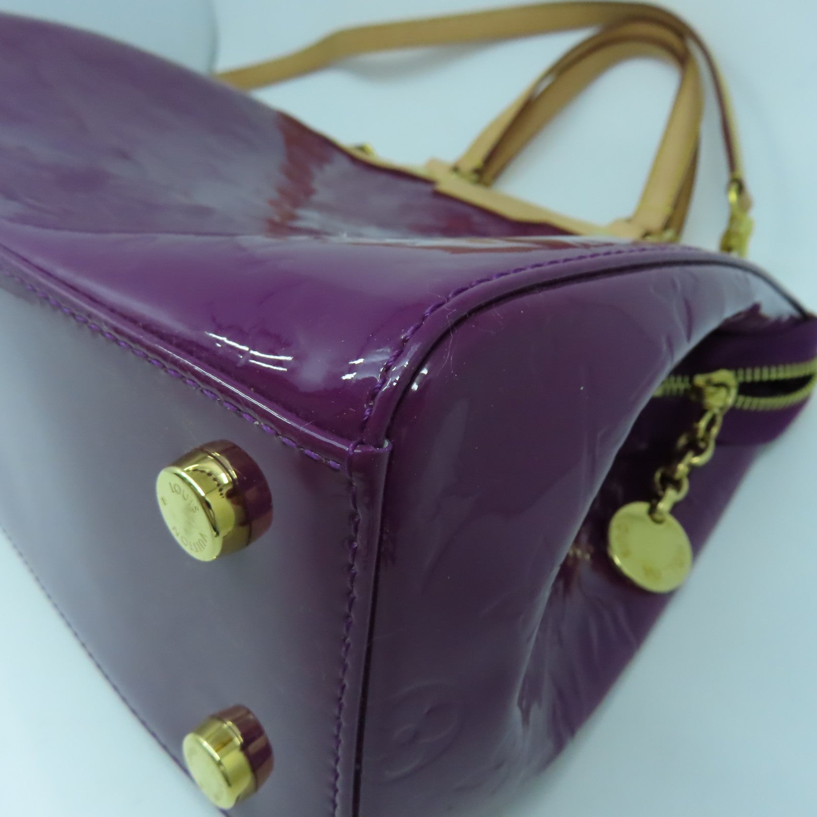 LOUIS VUITTON 【激減優惠】Monogram Vernis Blair MM金扣手挽肩背兩用袋紫色