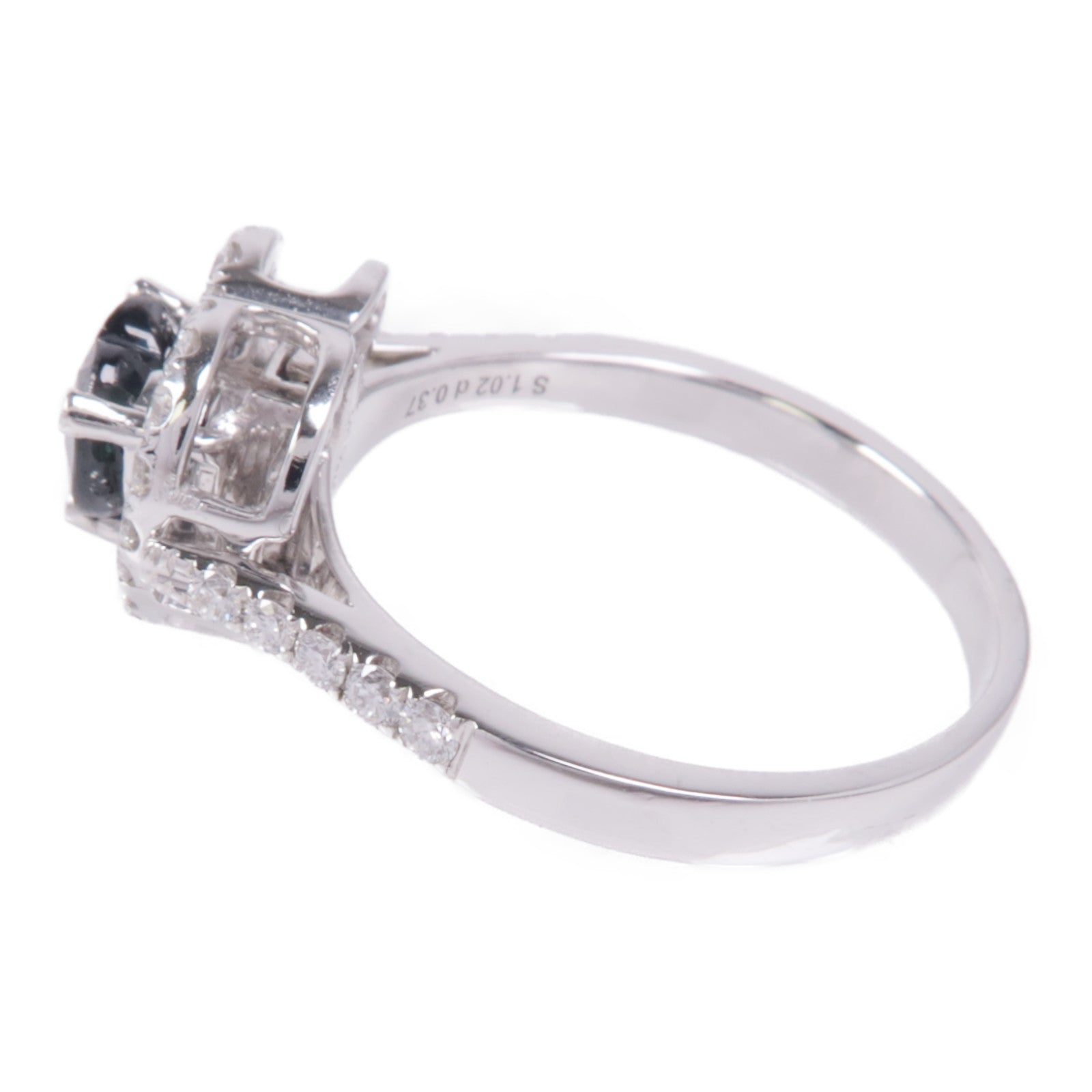 JEWELRY 【激減優惠】18K白金Sapphire/Diamond Ring藍寶石/鑽石戒指US#7