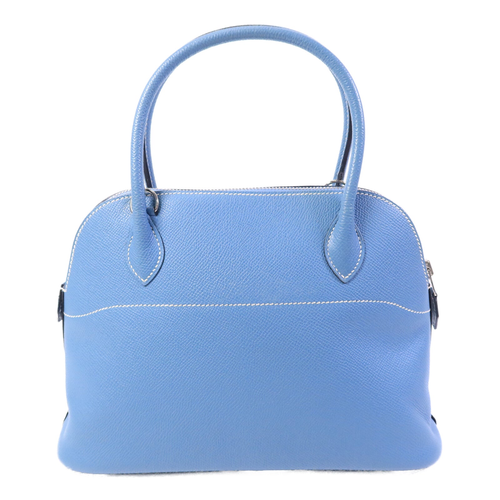 HERMES Epsom皮革Bolide 27手挽肩背兩用袋Blue Jean