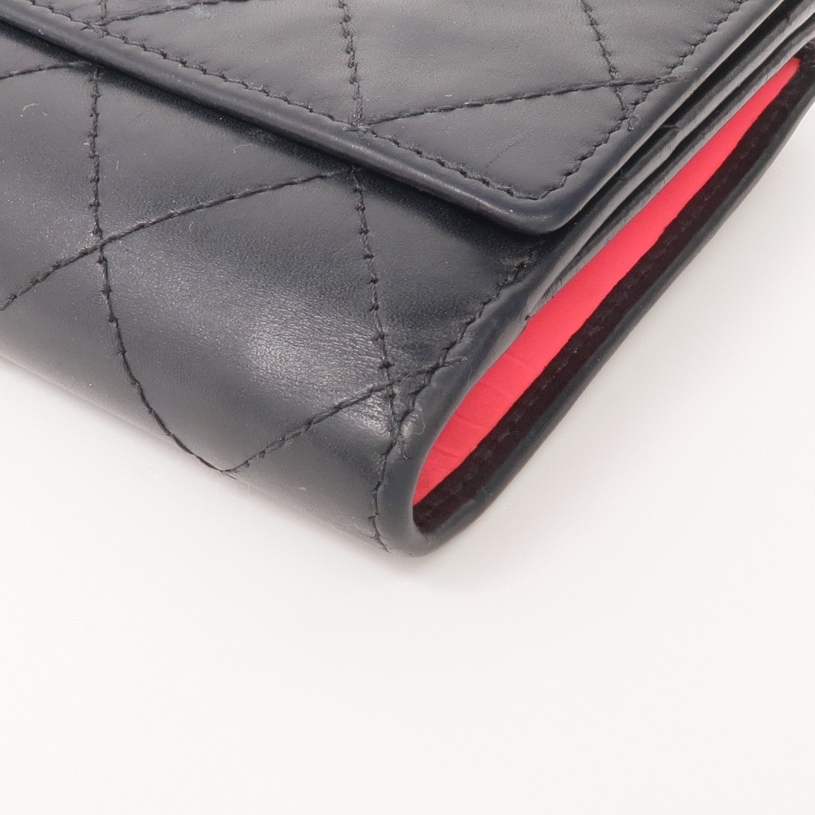 CHANEL 牛皮皮革Cambon Wallet銀扣錢包