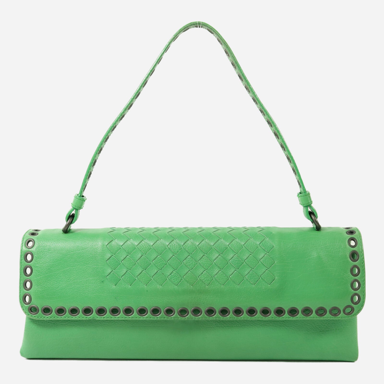 BOTTEGA VENETA 牛皮皮革Shoulder Bag銀扣手挽袋