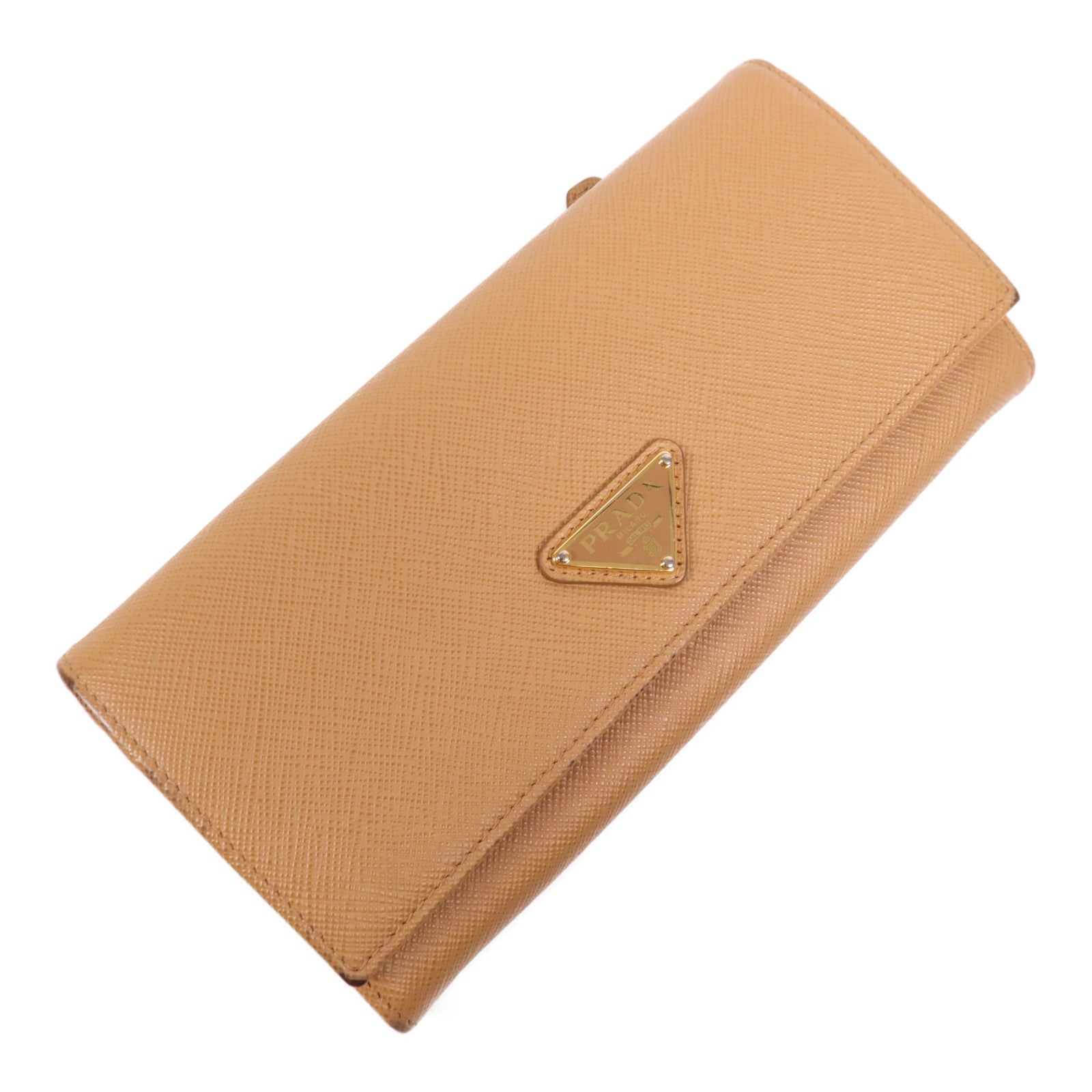 PRADA 牛皮皮革Long Wallet金扣長錢包