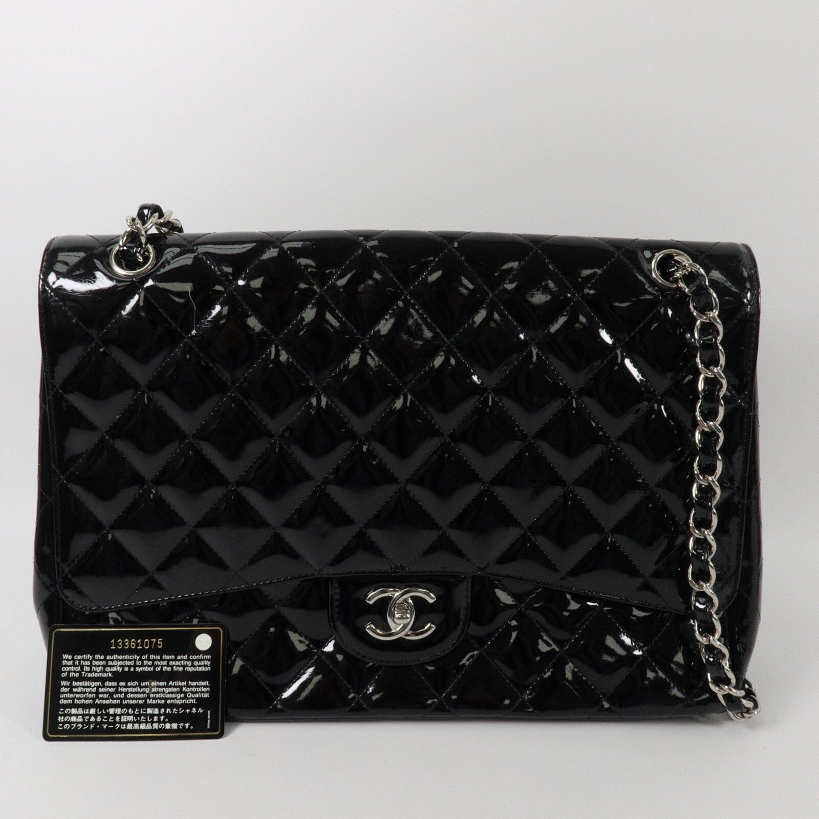 CHANEL 漆皮皮革Chain Shoulder鏈帶肩背袋