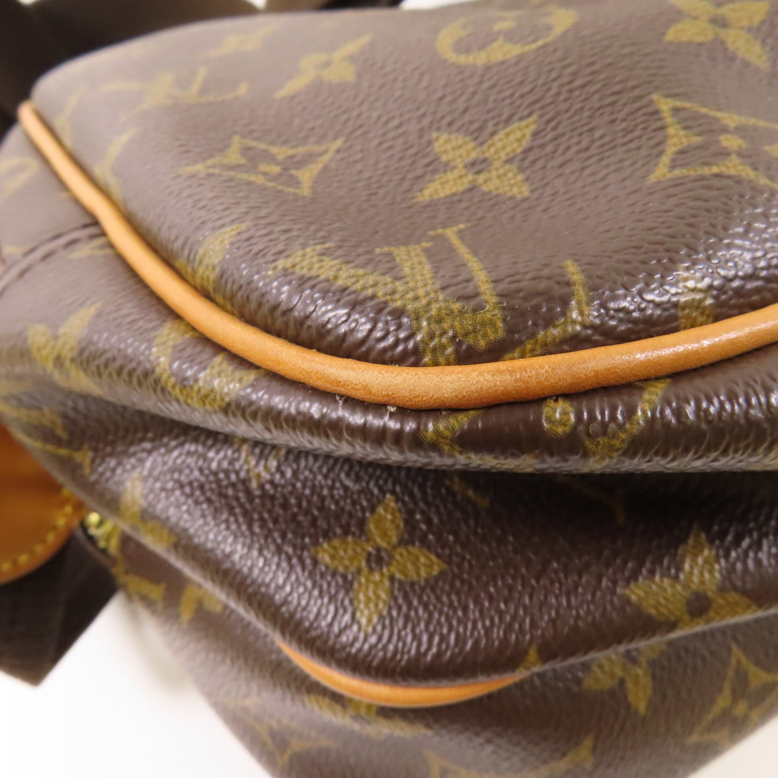 LOUIS VUITTON Monogram Reporter PM金扣肩背袋棕色
