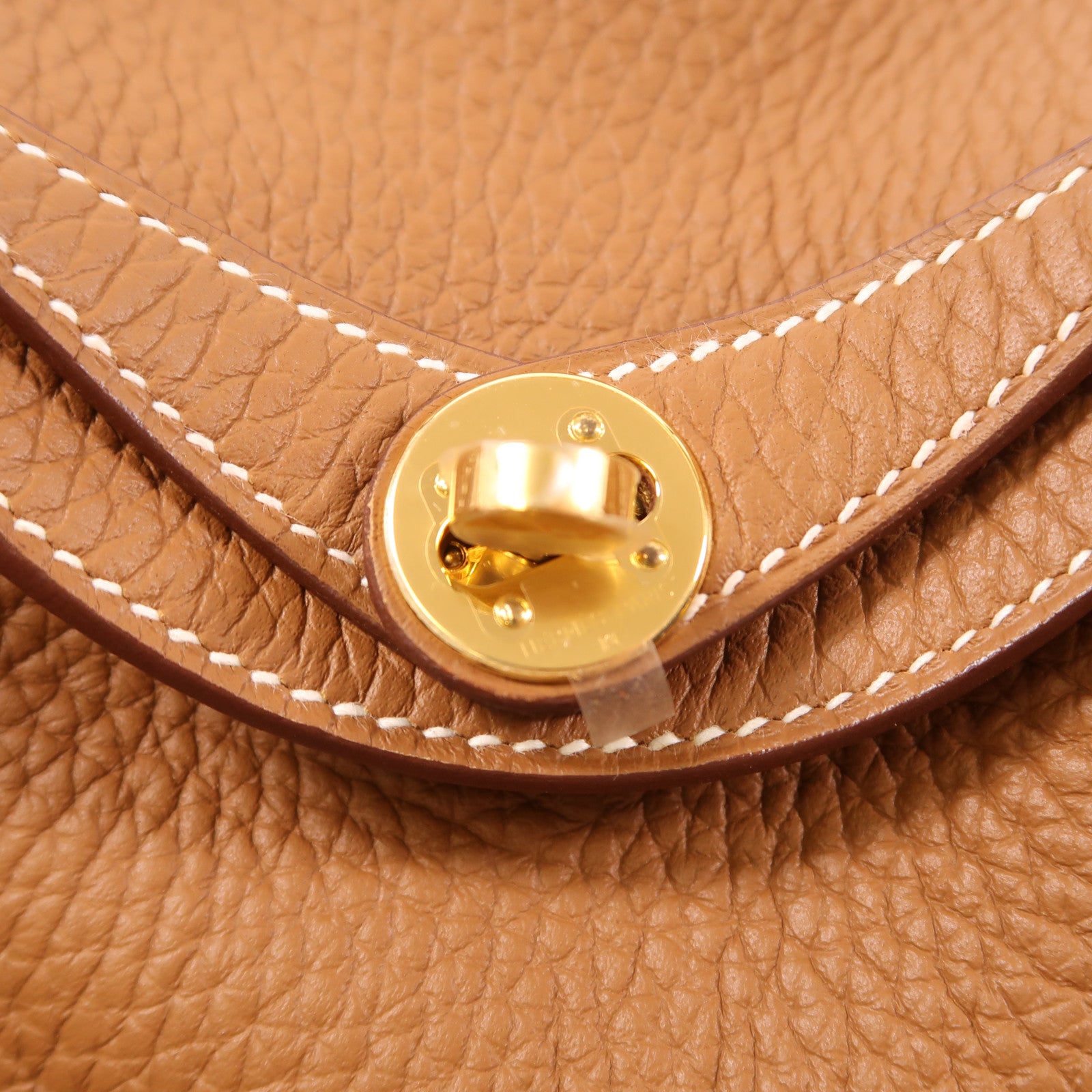 HERMES Clemence皮革Mini Lindy金扣手挽肩背兩用袋