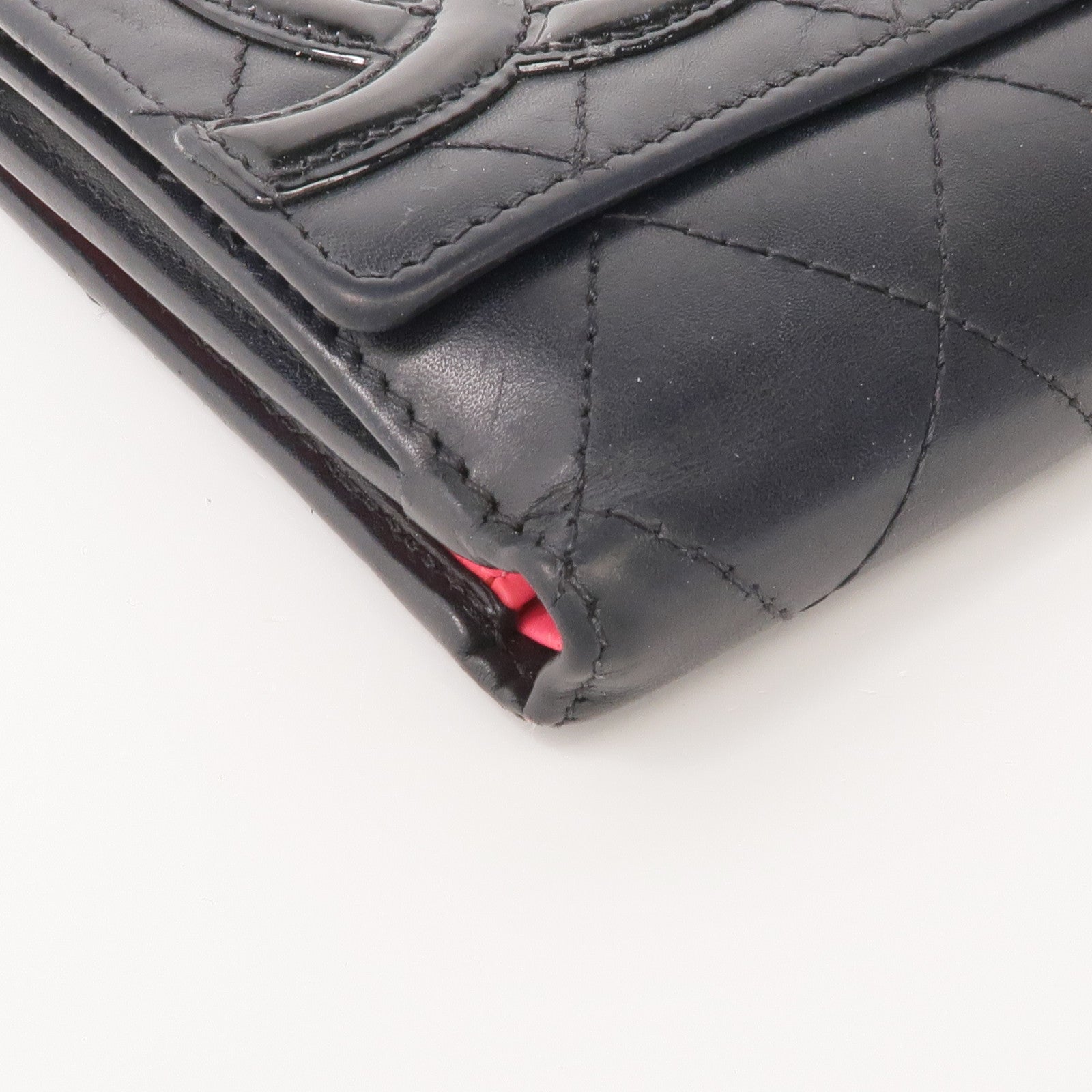 CHANEL 牛皮皮革Cambon Wallet銀扣錢包