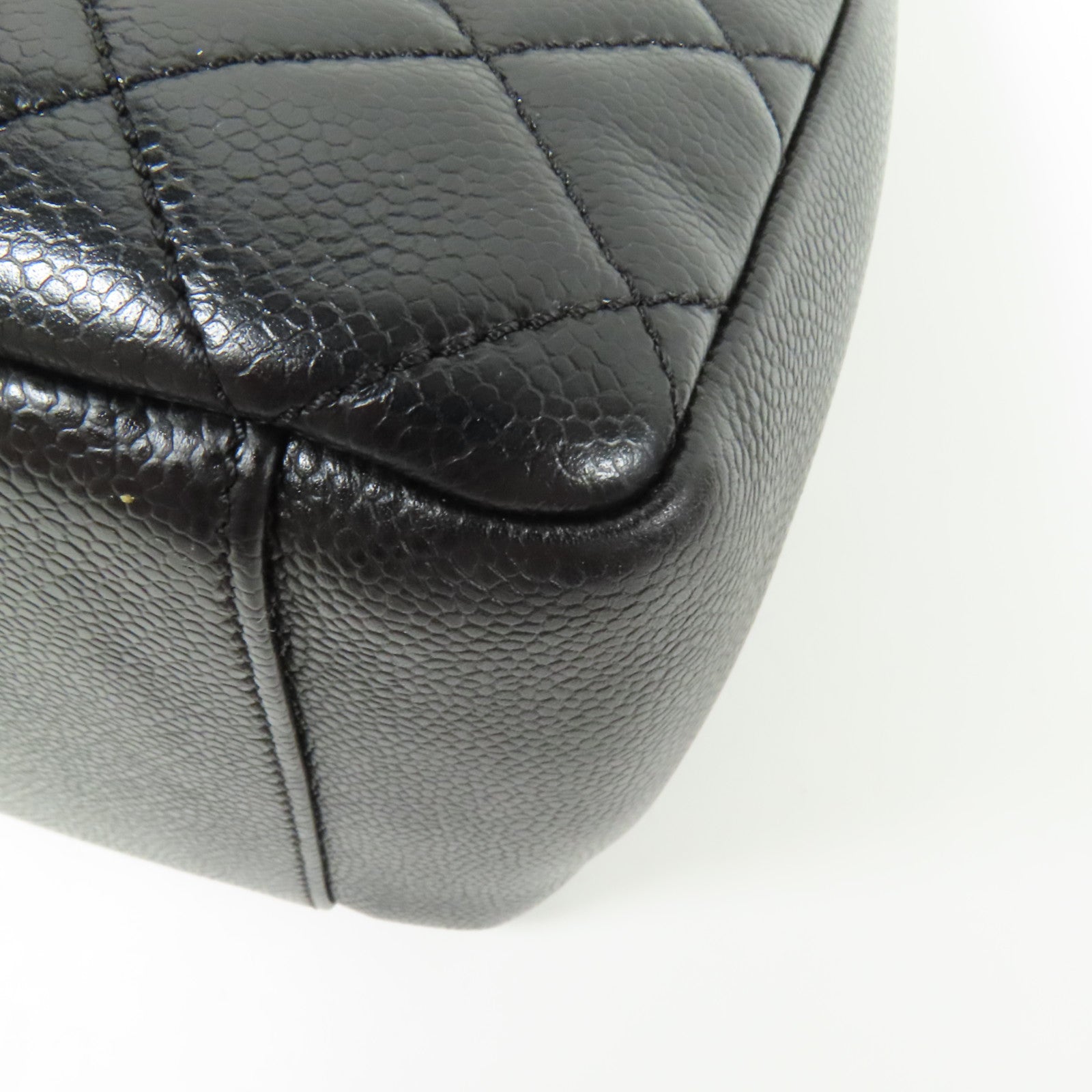 CHANEL 牛皮皮革GST銀扣鏈帶肩背袋